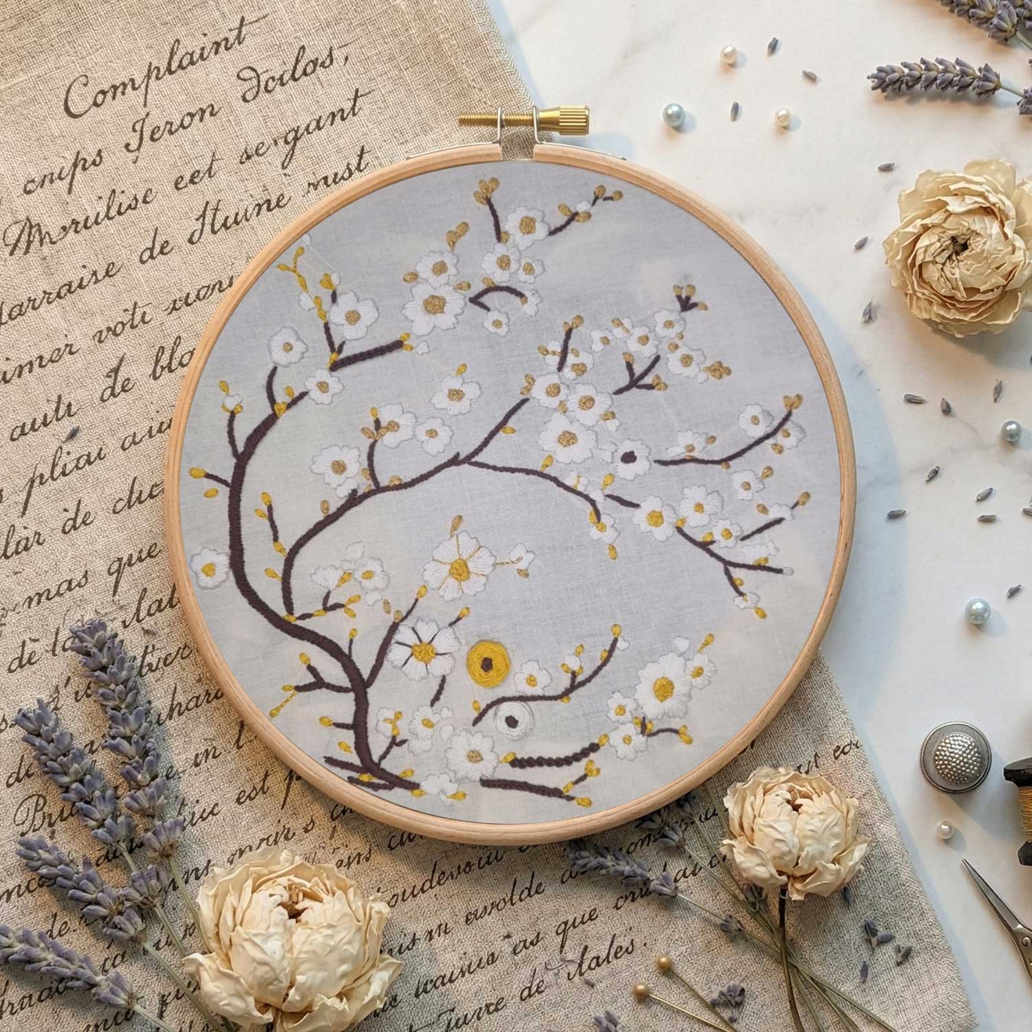 Cherry Blossom Embroidery Design