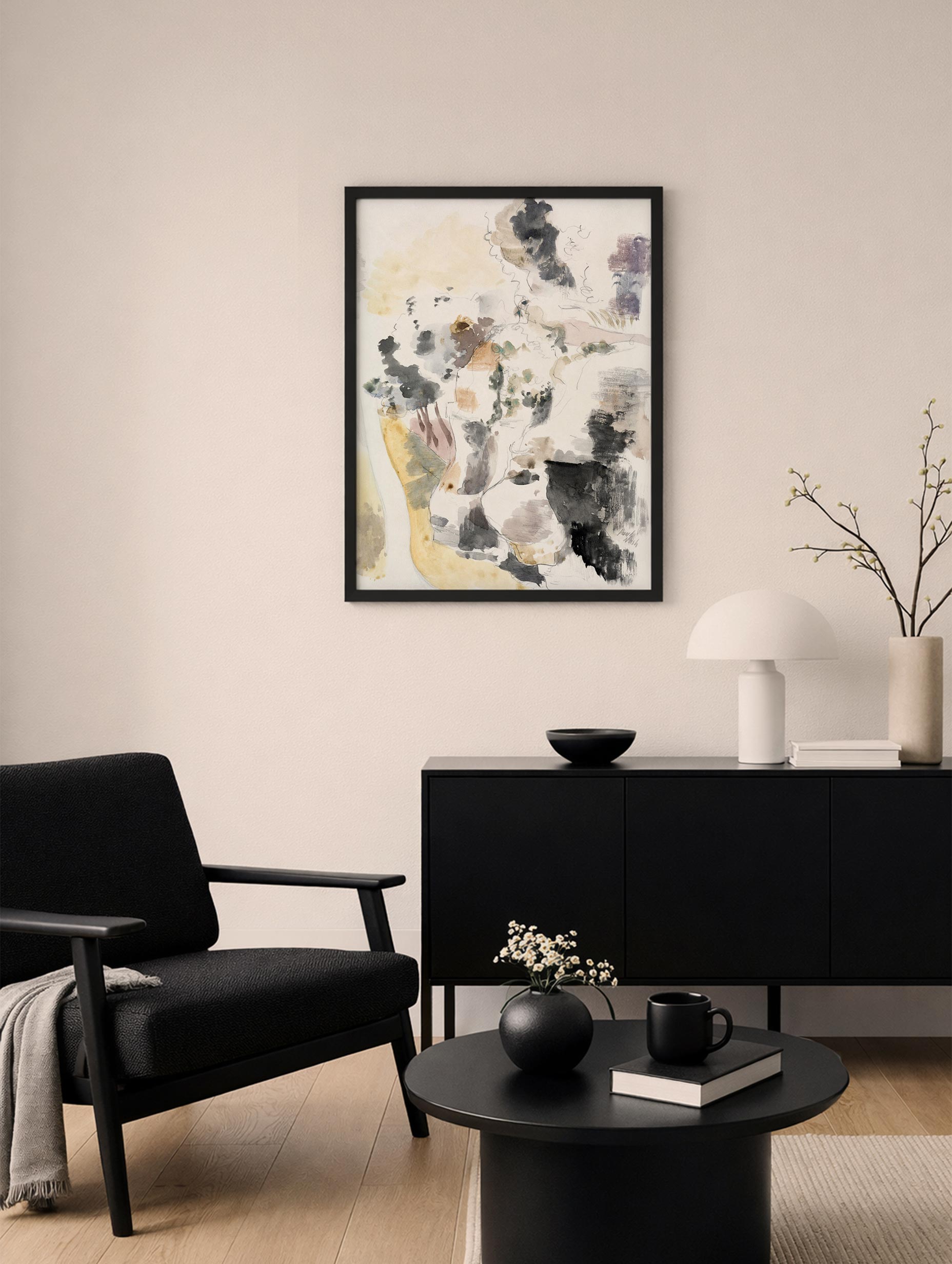 Cliffs Paul Nash Art Print Mockup