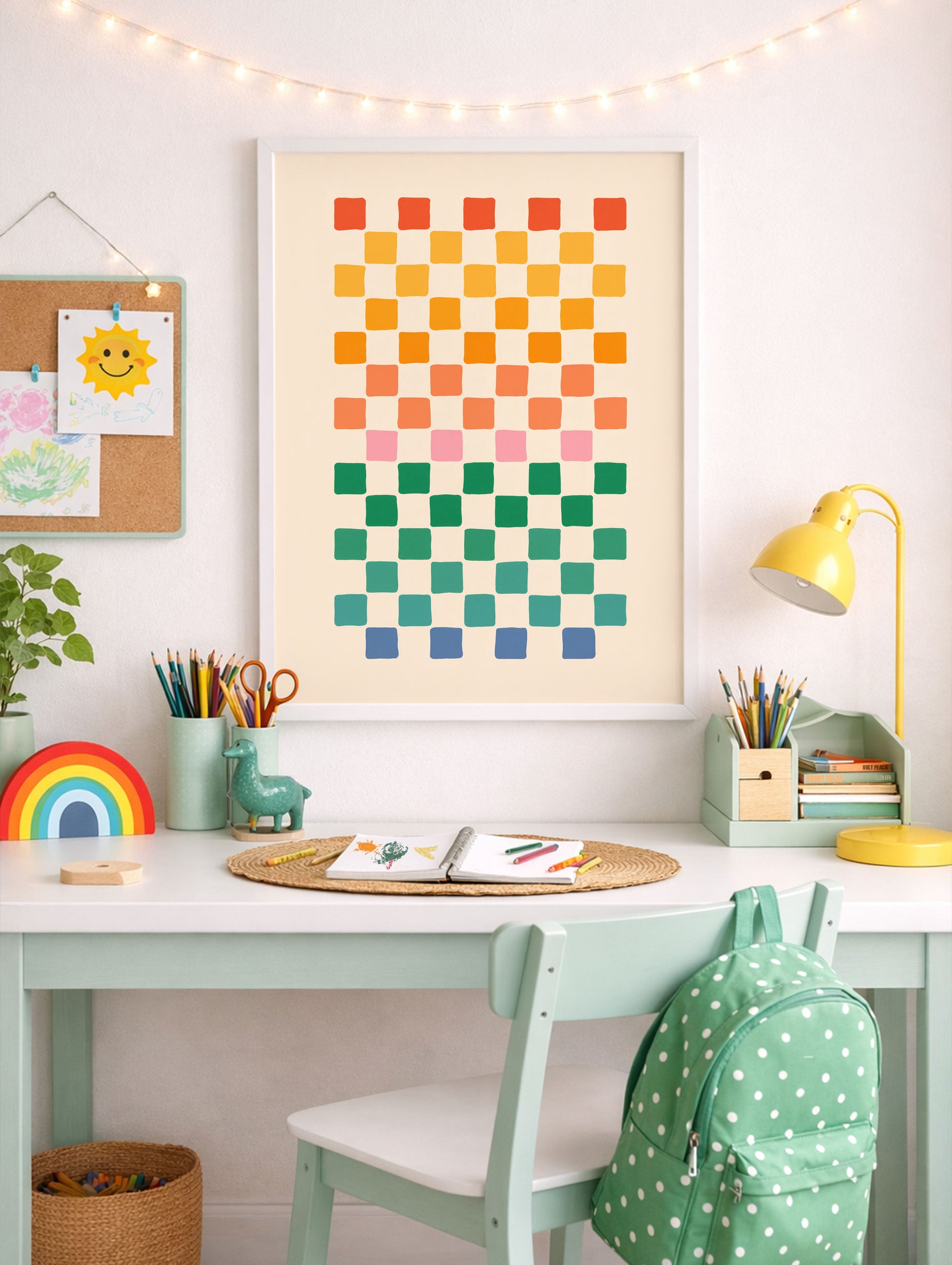 Colored Checkerboard Pattern