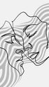 Couple Faces Line Art Print