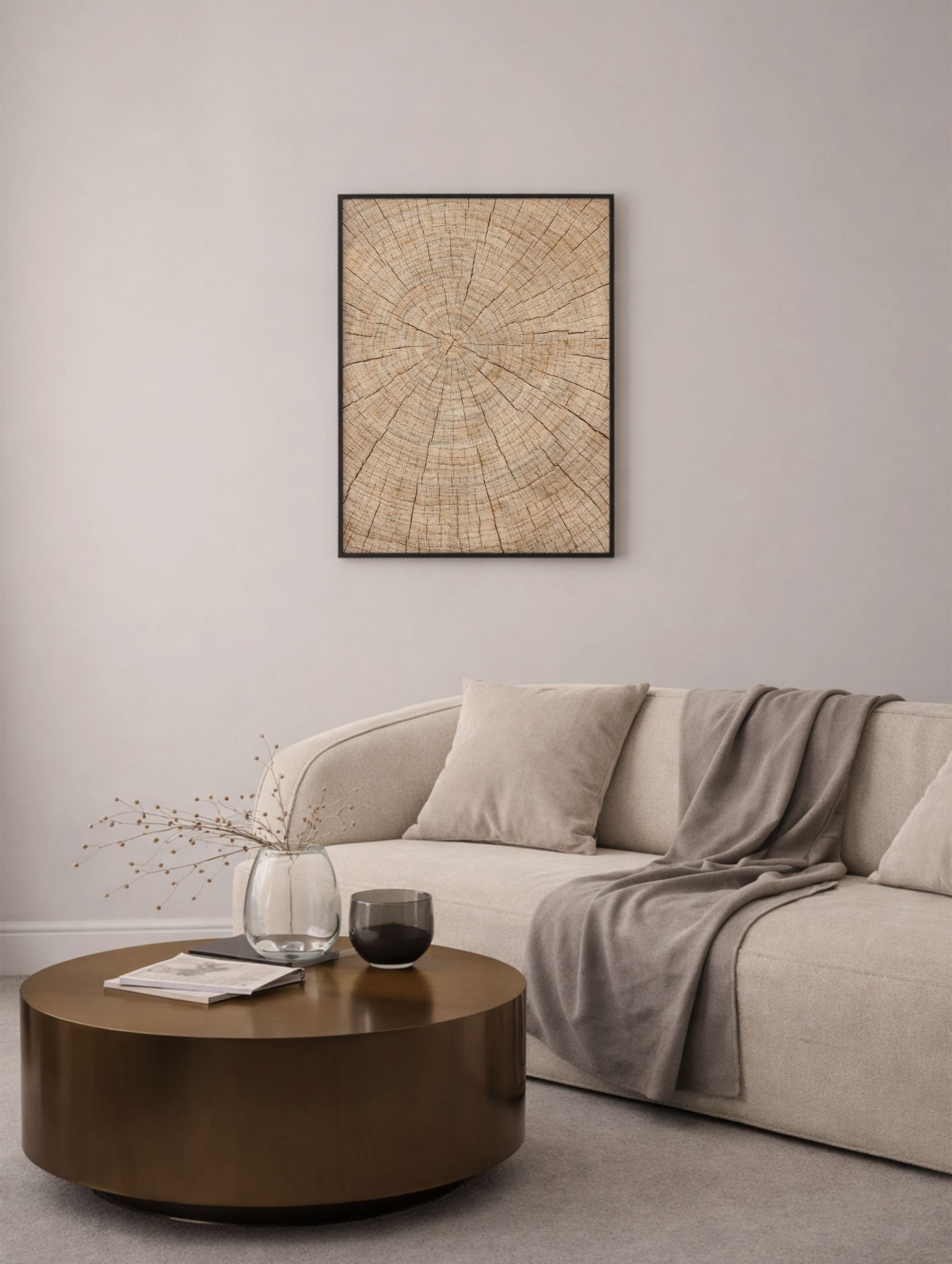 Cracked Wooden Log Mockup