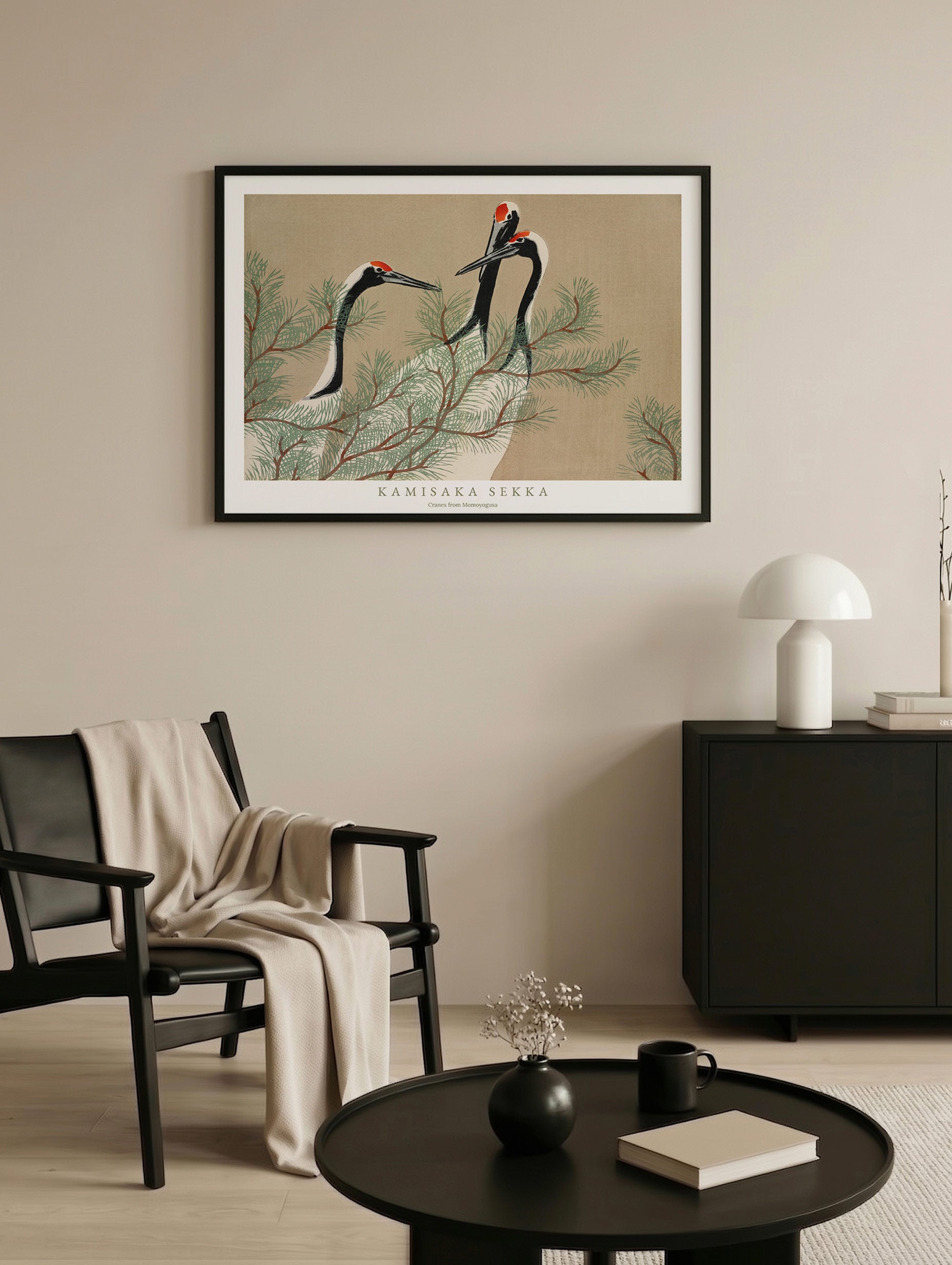 Cranes - Kamisaka Sekka Mockup