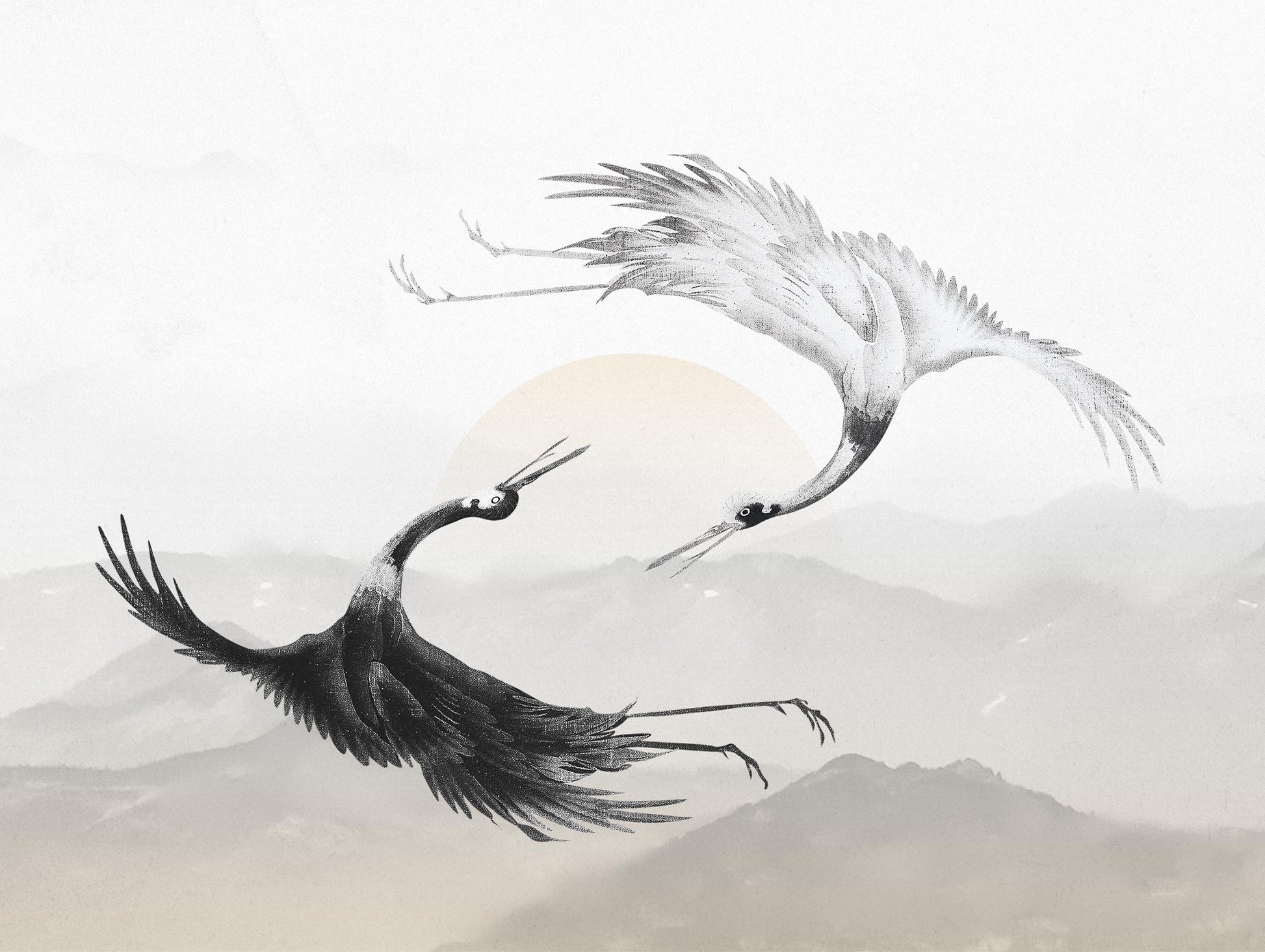 Cranes Japanese Art Print