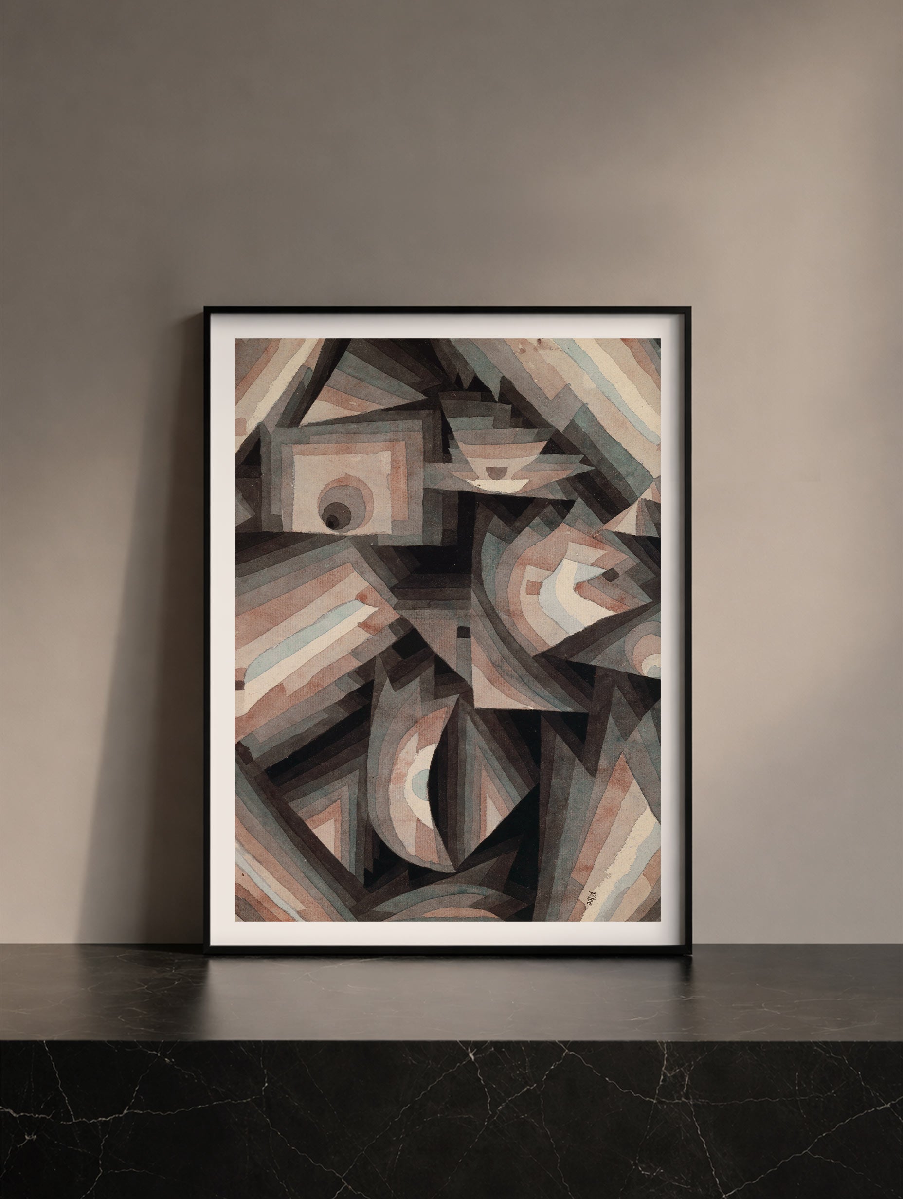 Crystal Gradation - Paul Klee Poster Mockup