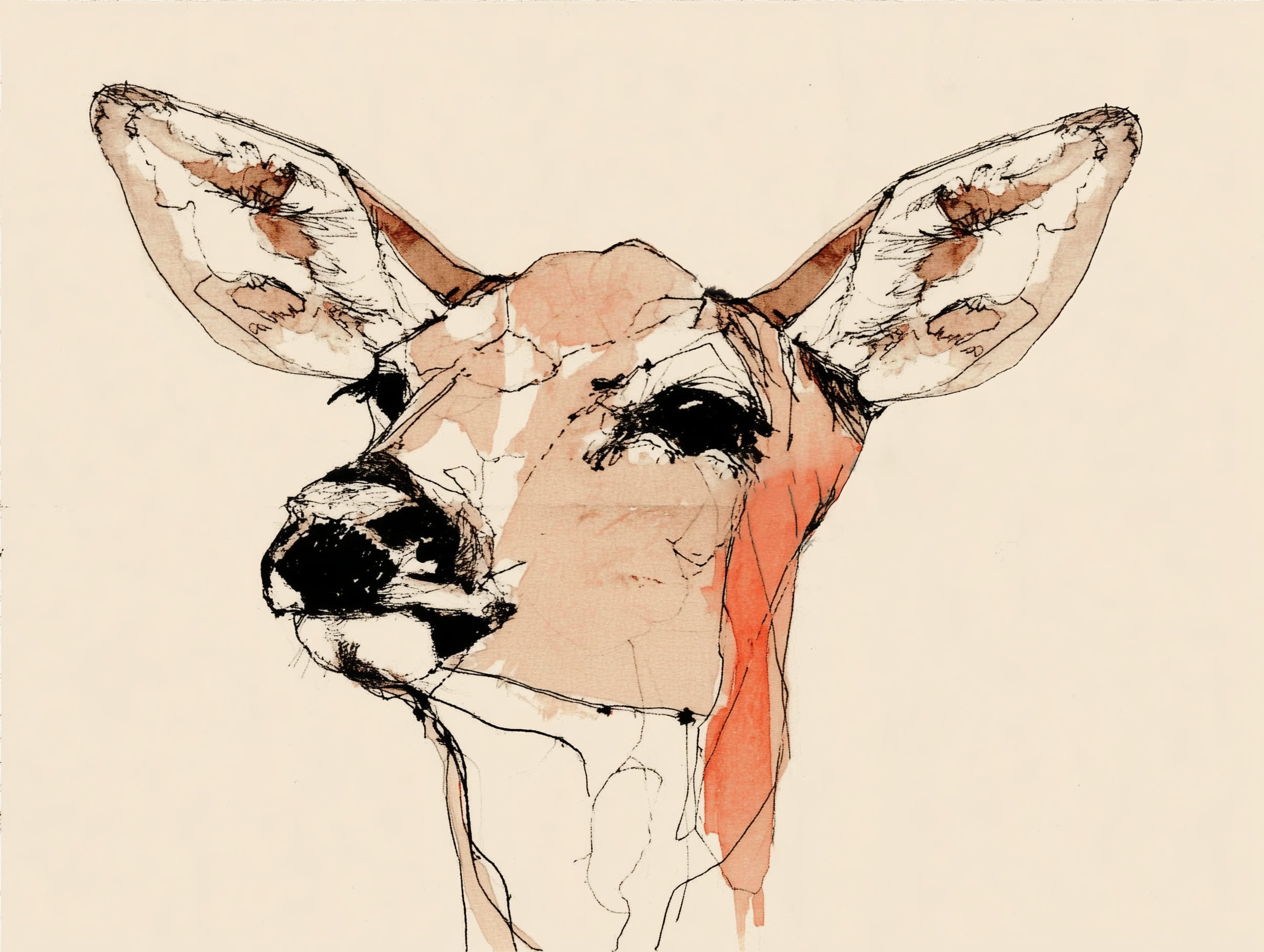 Deer Painting Animal Art Print