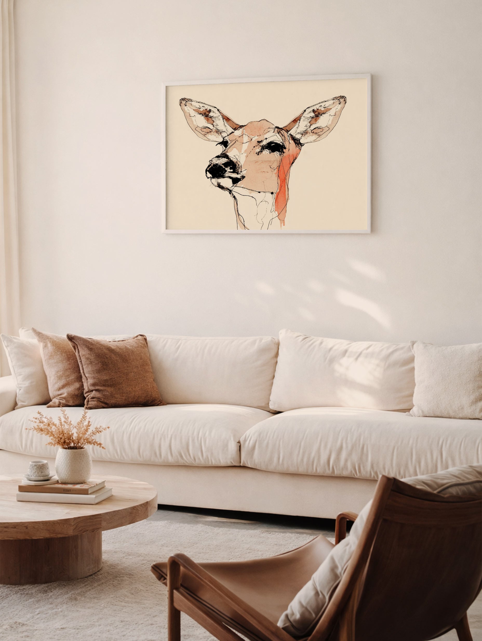 Deer Painting Animal Art Print Mockup