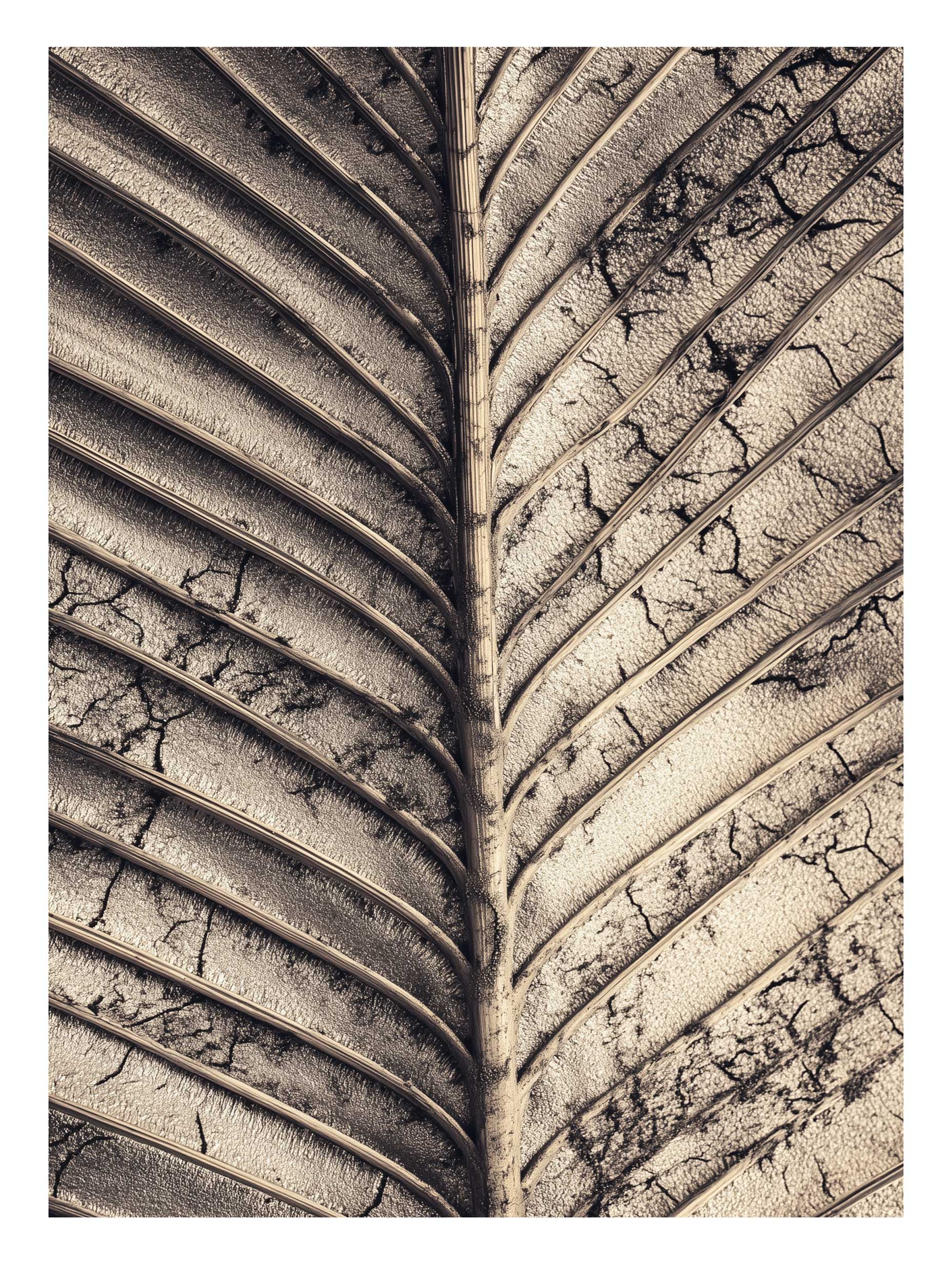 Poster med torkade palmblad