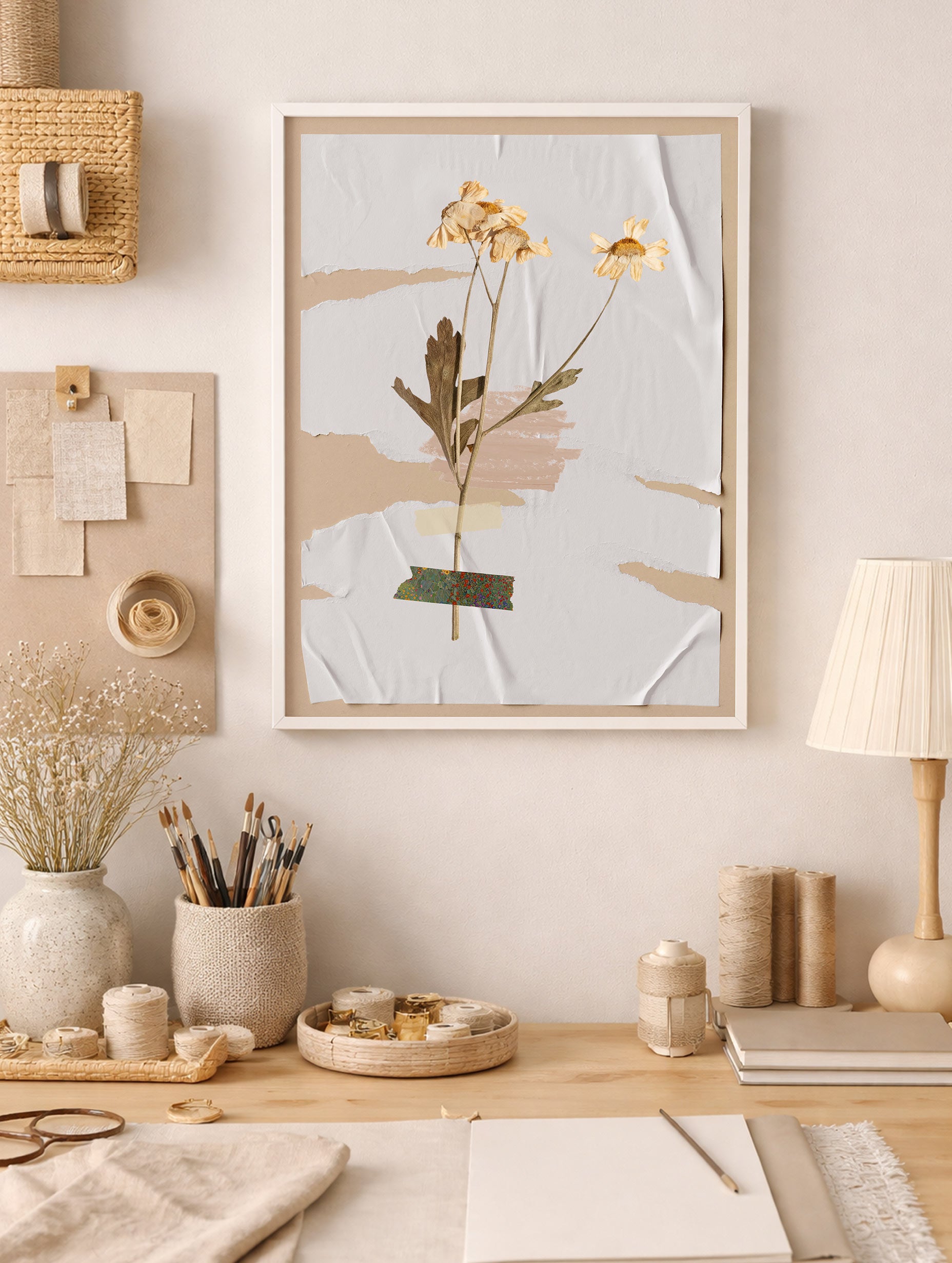 Dried Daisy Flower Poster