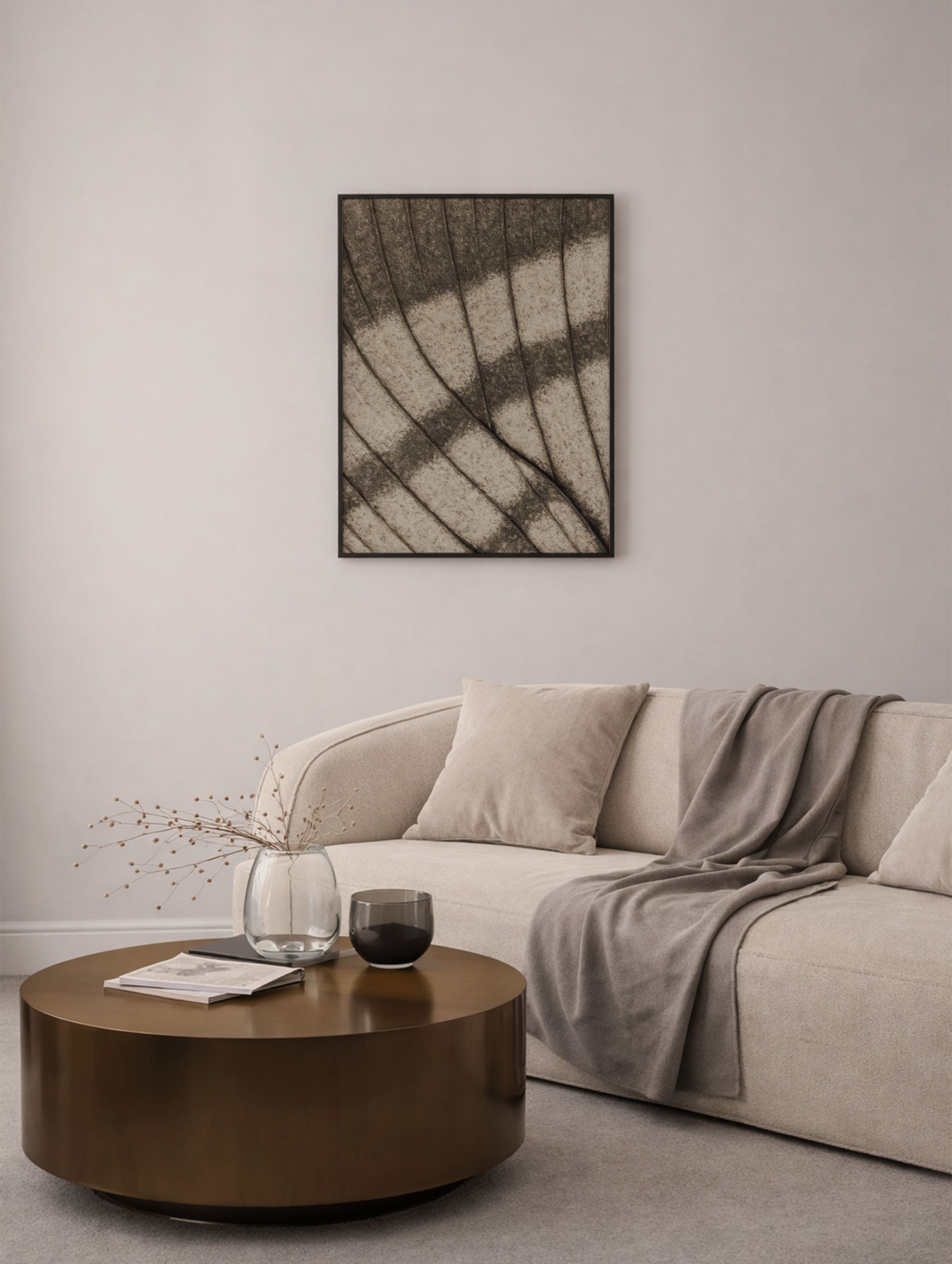 Dried Leaf Patterns Art Print Mockup