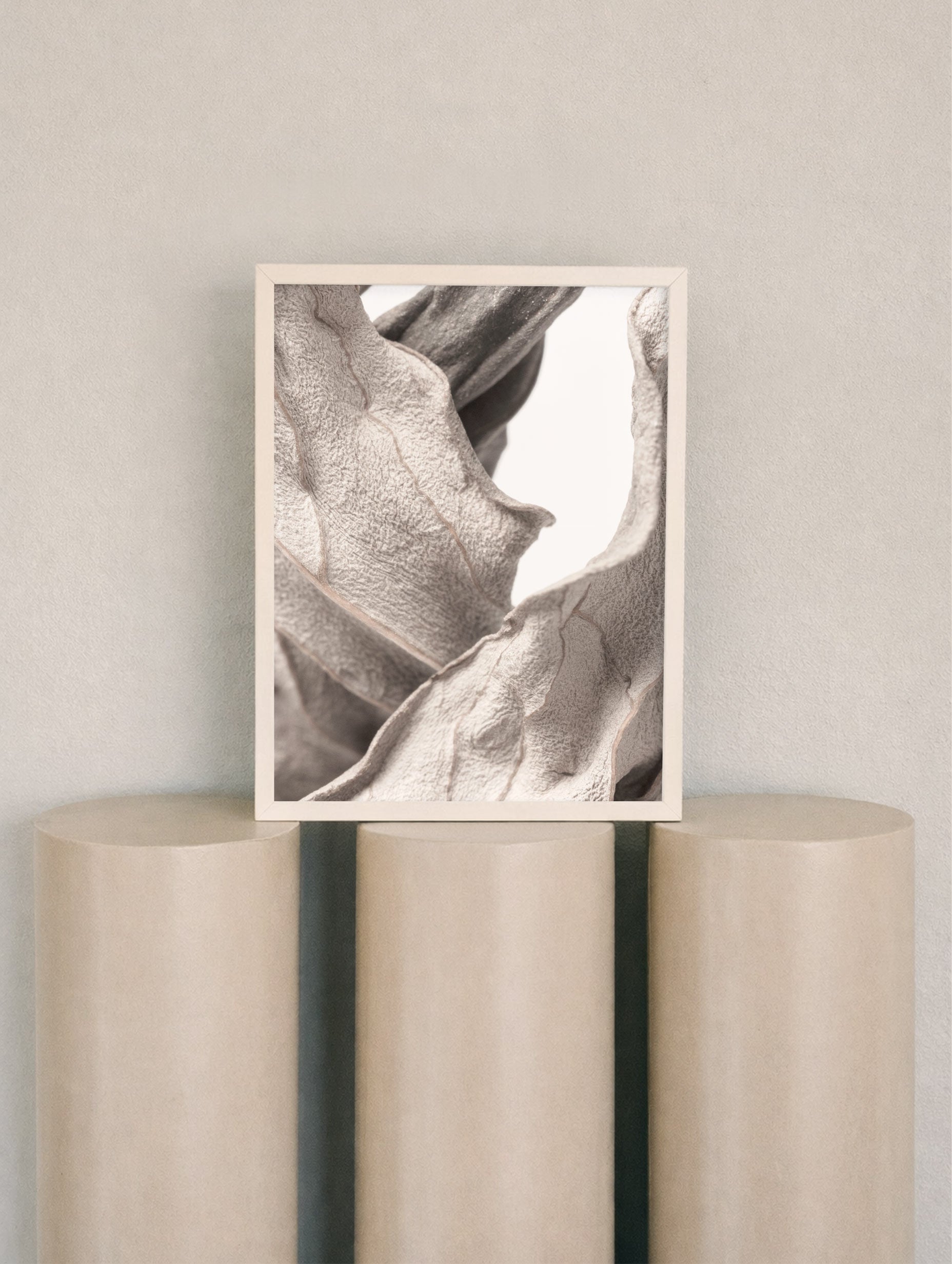 Dry Leaf Texture Botanical Poster