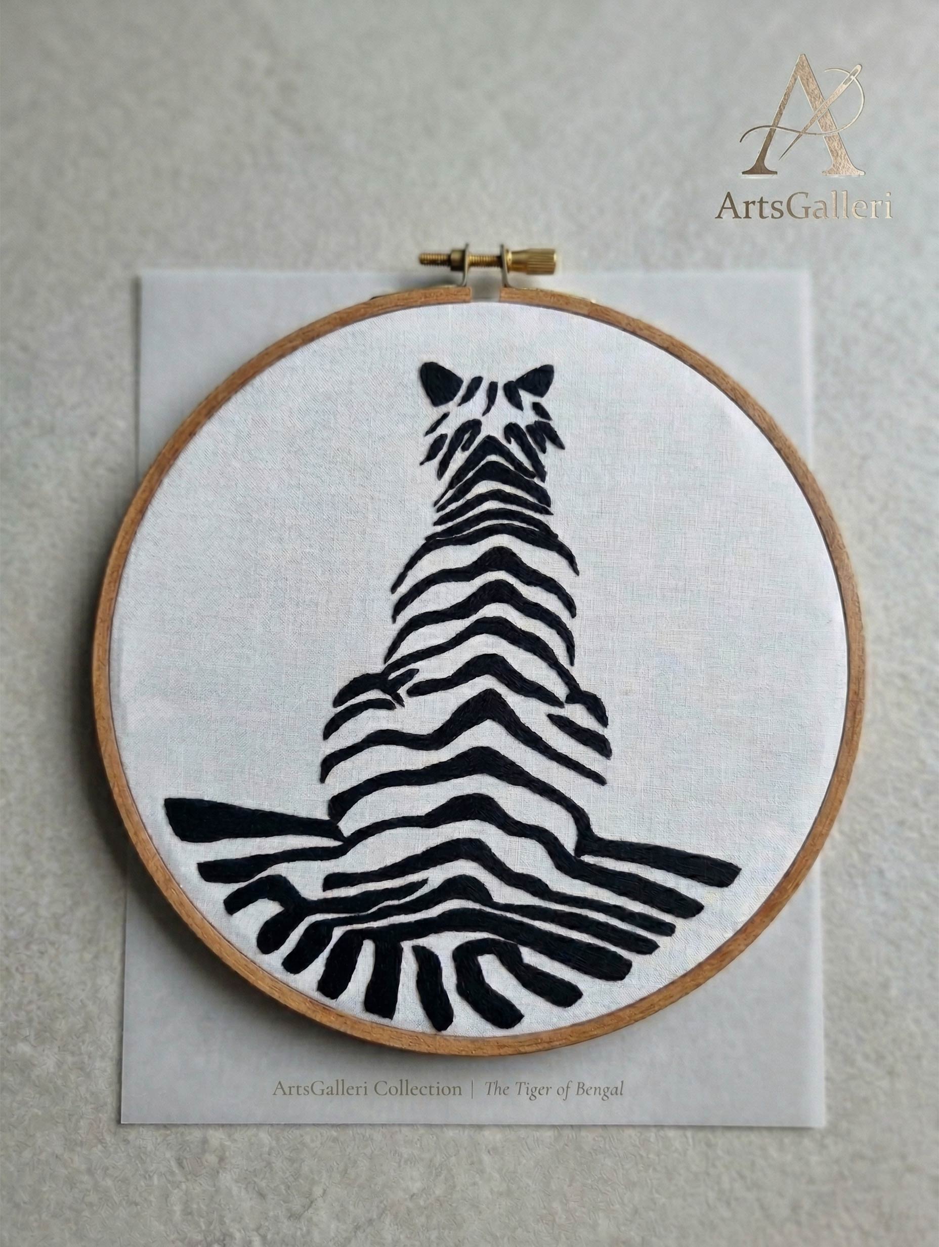 Lion of Bengal Embroidery Design Mockup