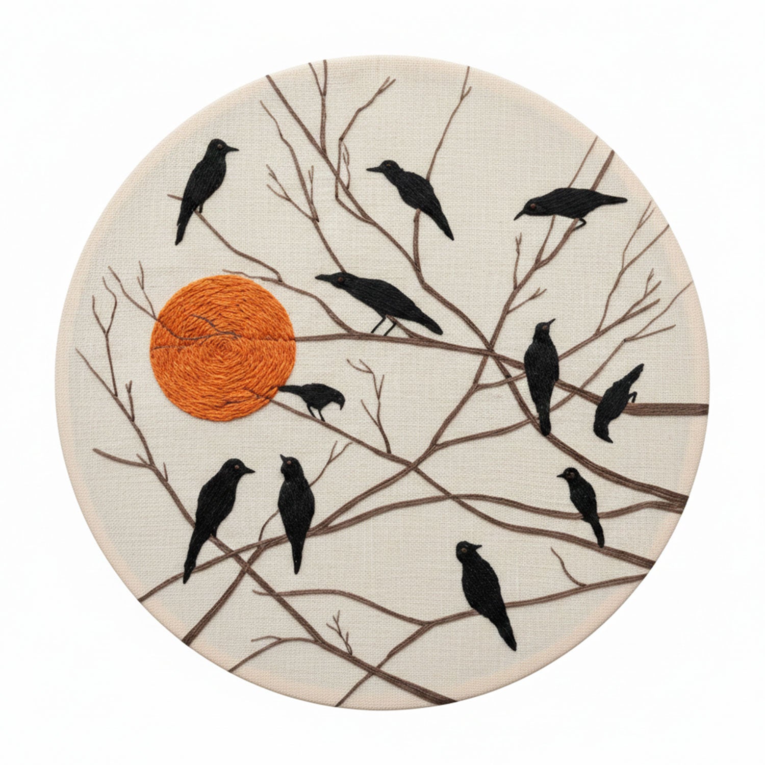 Emergency Meeting Sanchita Basu Embroidery Design for Wall Art