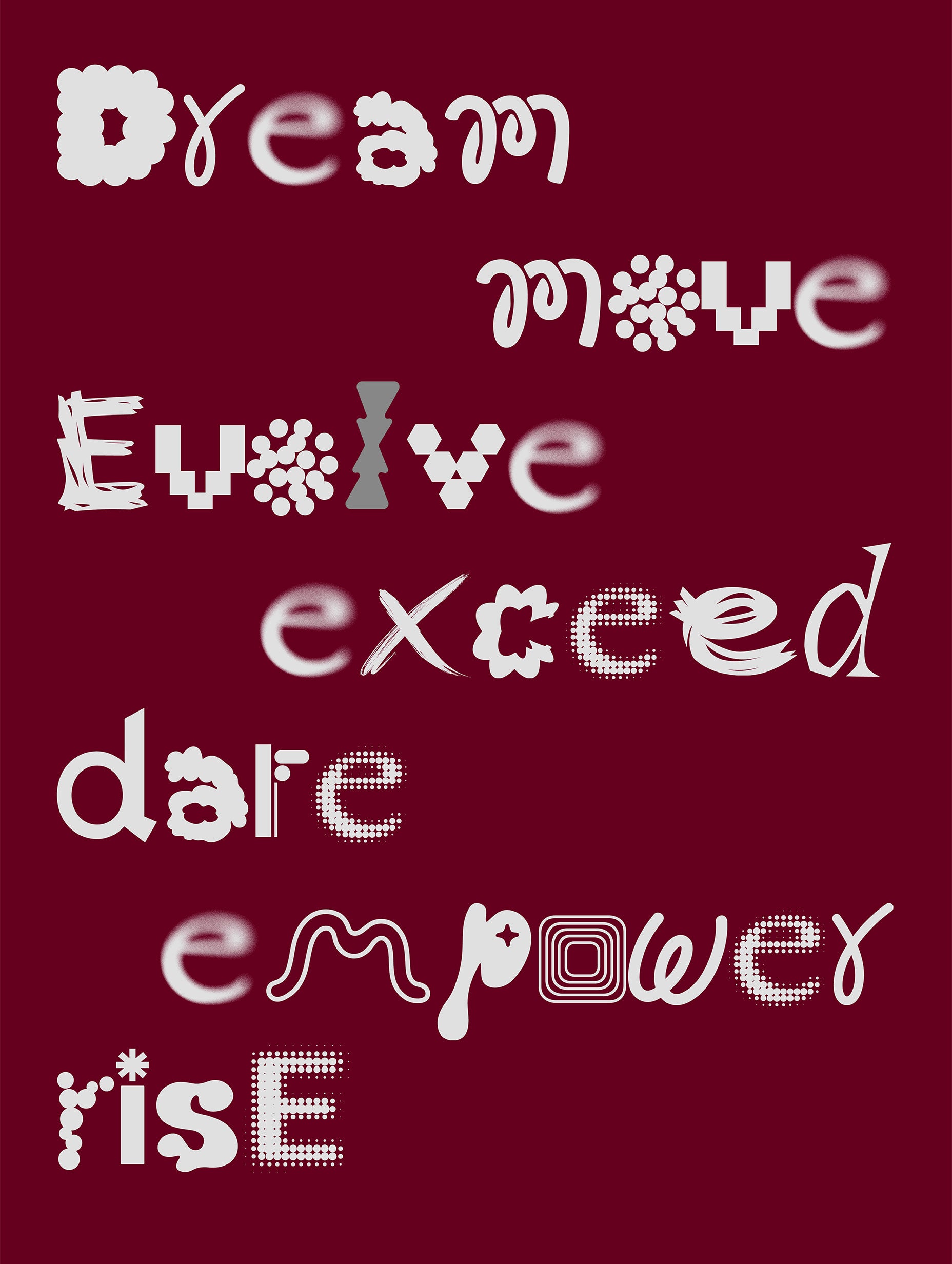 Evolve Exceed Empower Motivational Poster