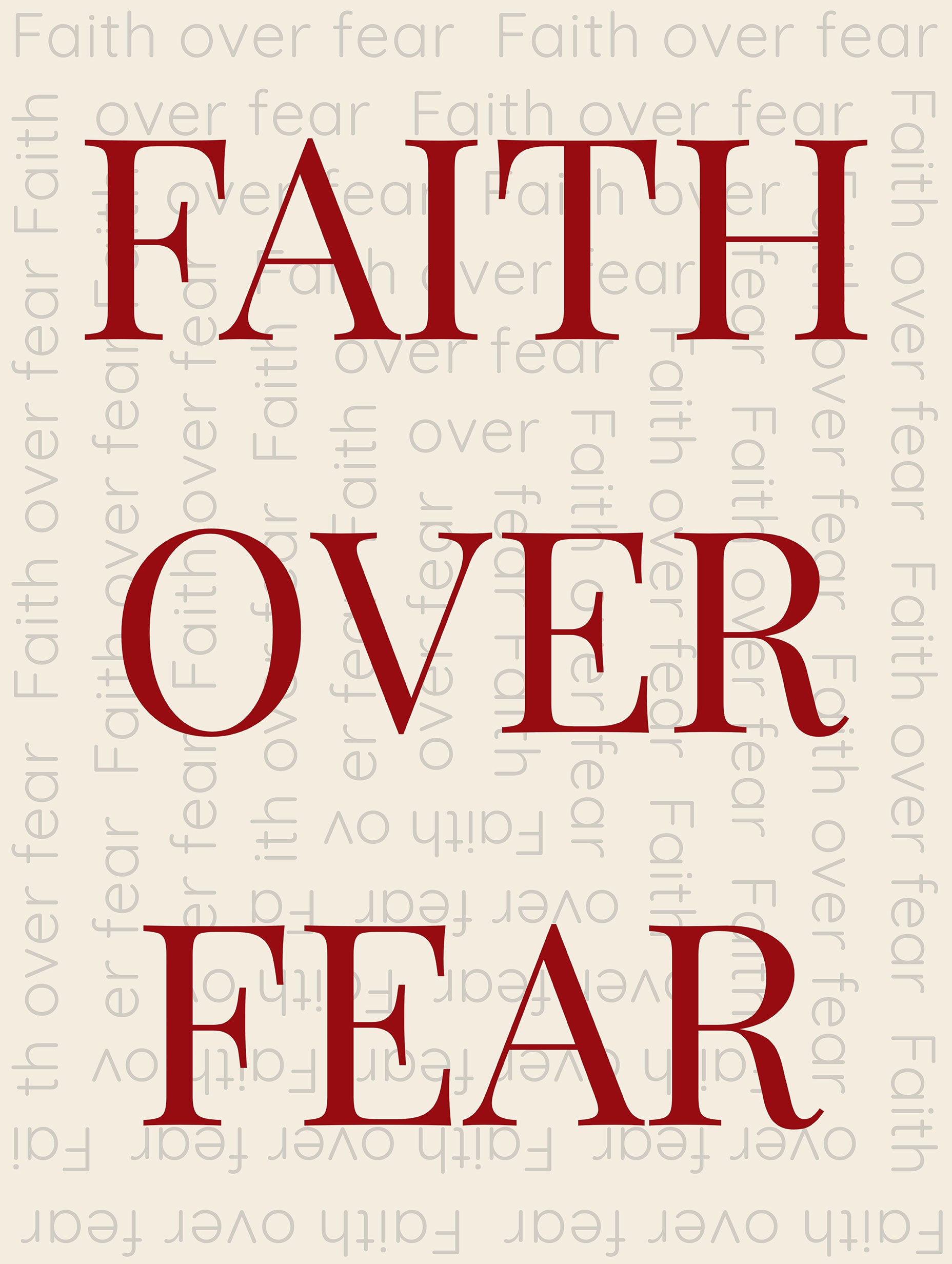 Faith Over Fear Motivational Poster