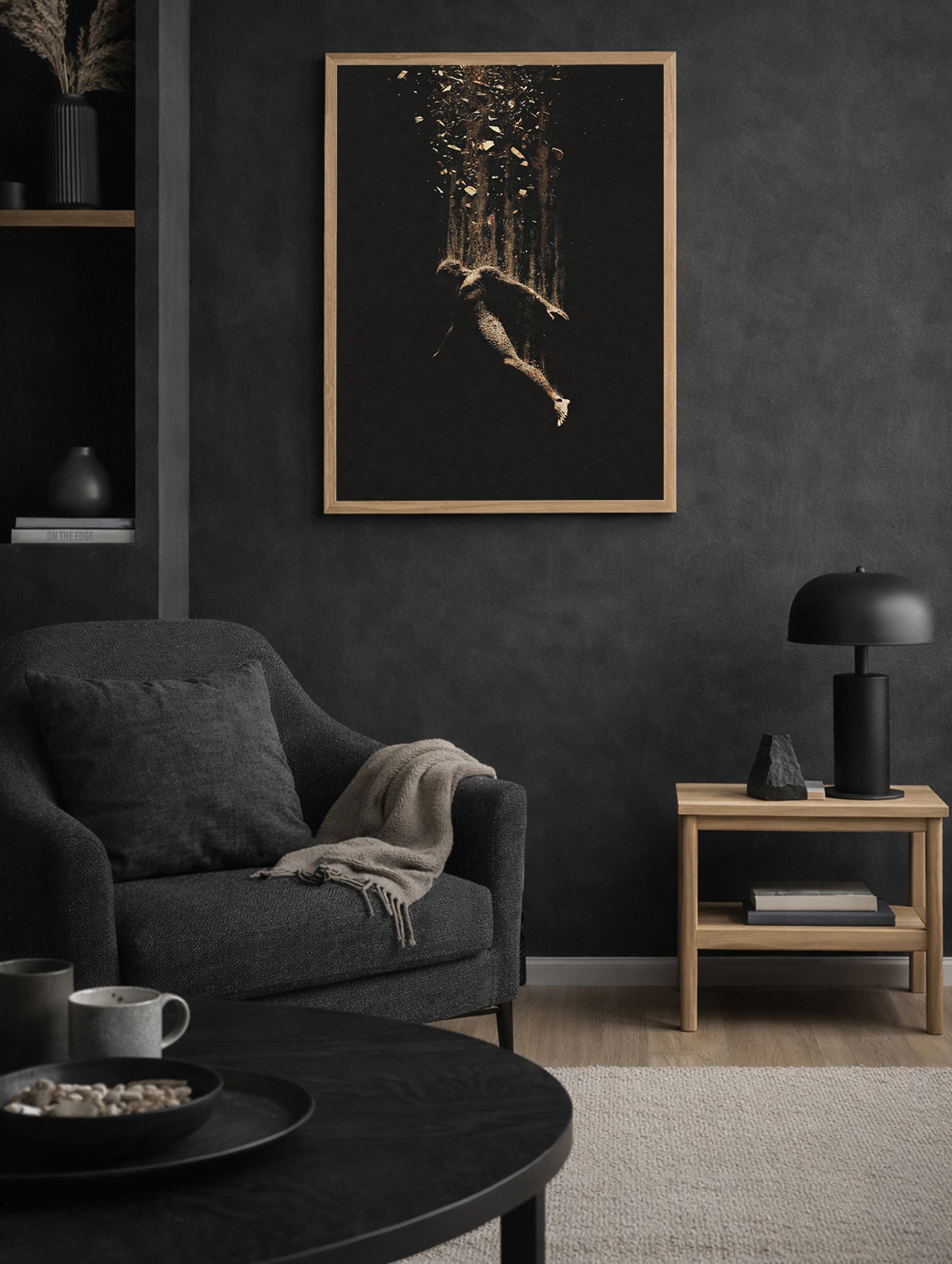 Falling Light Illustration Mockup