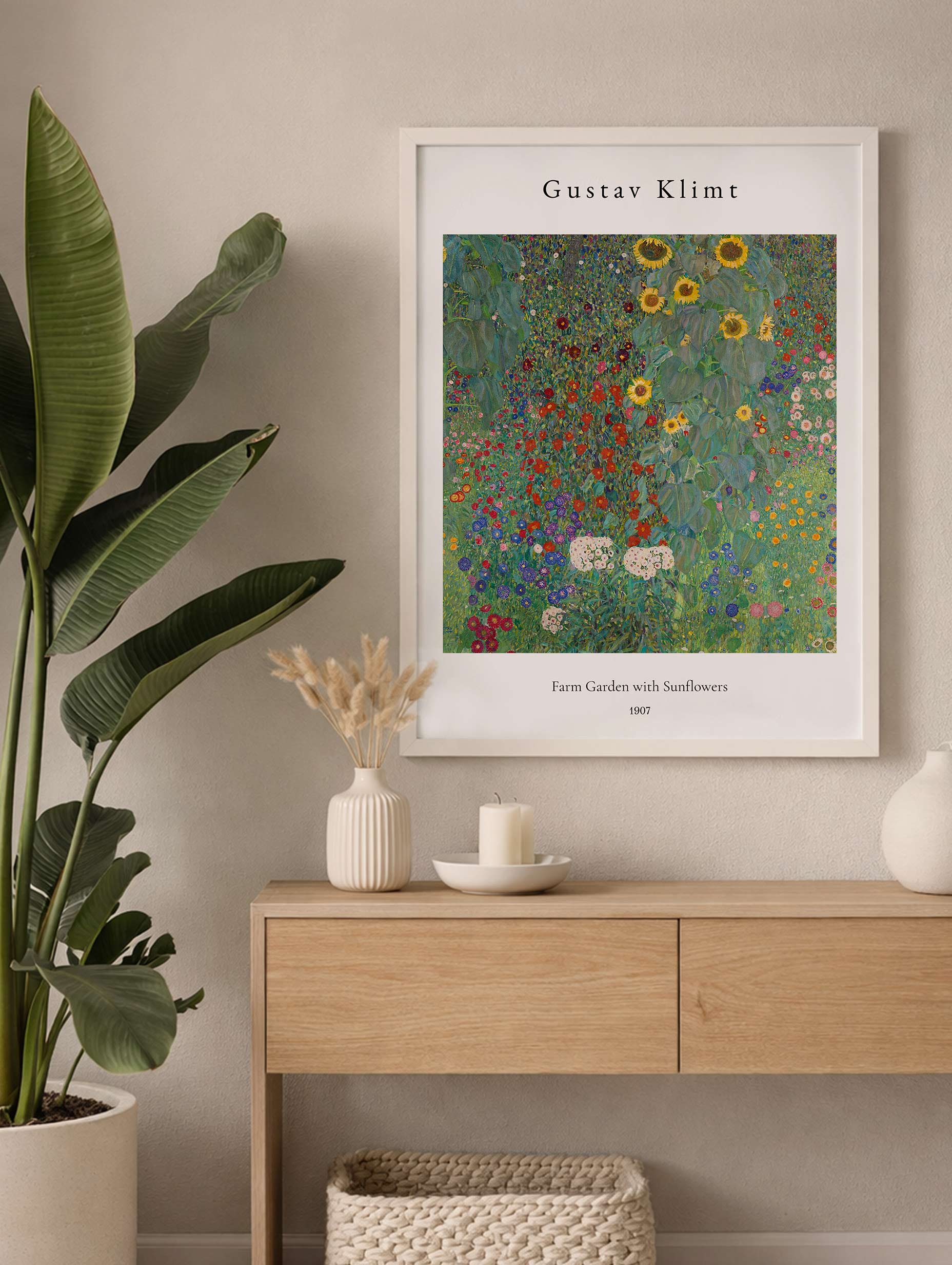Farm Garden with Sunflowers - Gustav Klimt Mockup