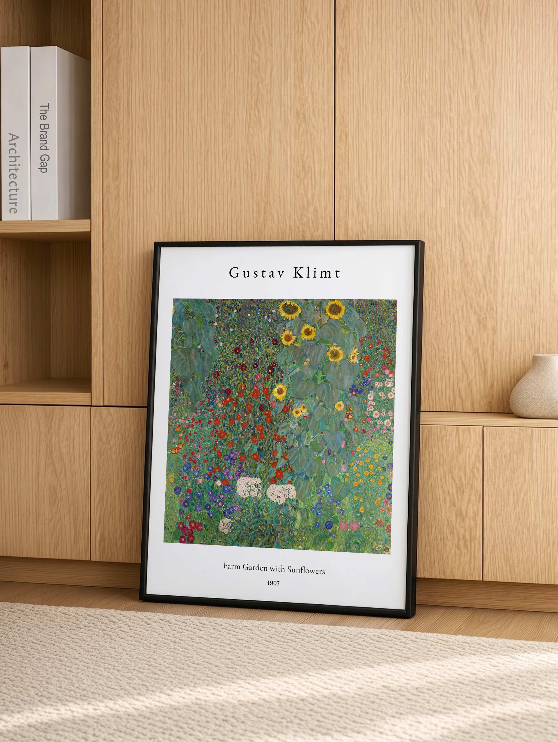Farm Garden with Sunflowers - Gustav Klimt Mockup