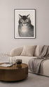 The Favorite Cat Nathaniel Currier Animal Art Print Mockup