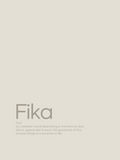 Fika Minimalist Scandinavian Quote Poster