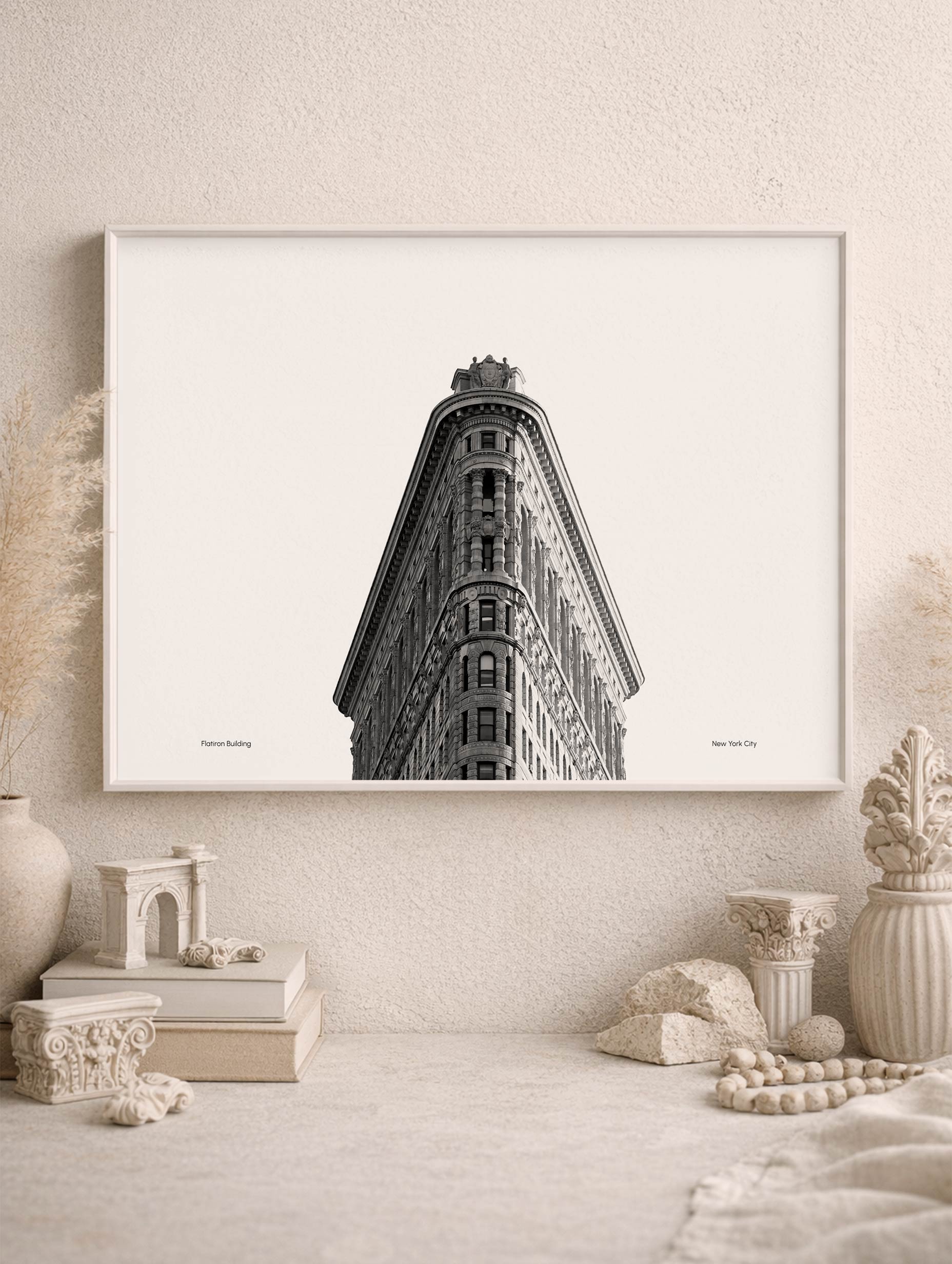 Flatiron Building Black and White Poster Mockup