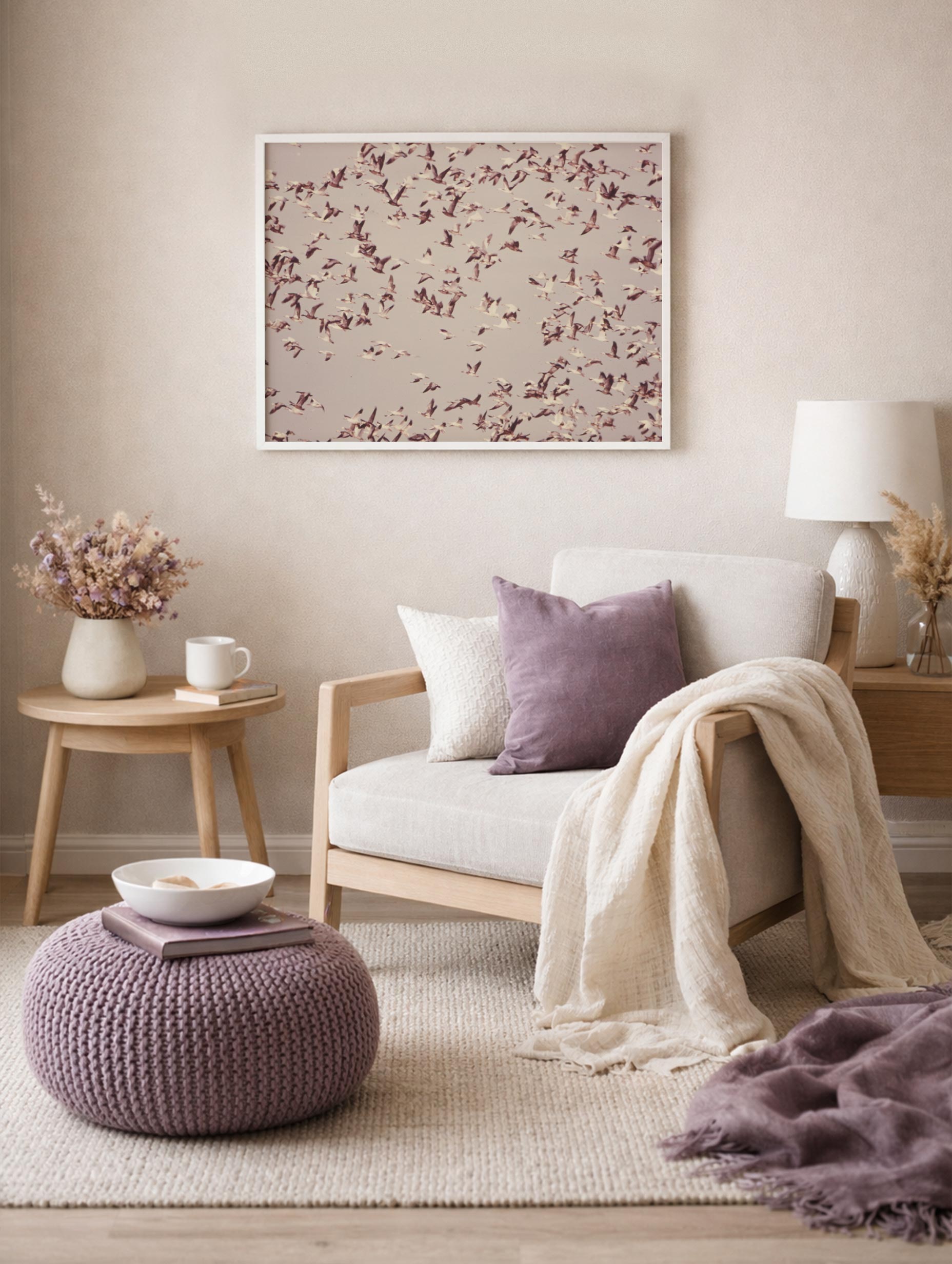 Flock of Snow Geese Poster Mockup