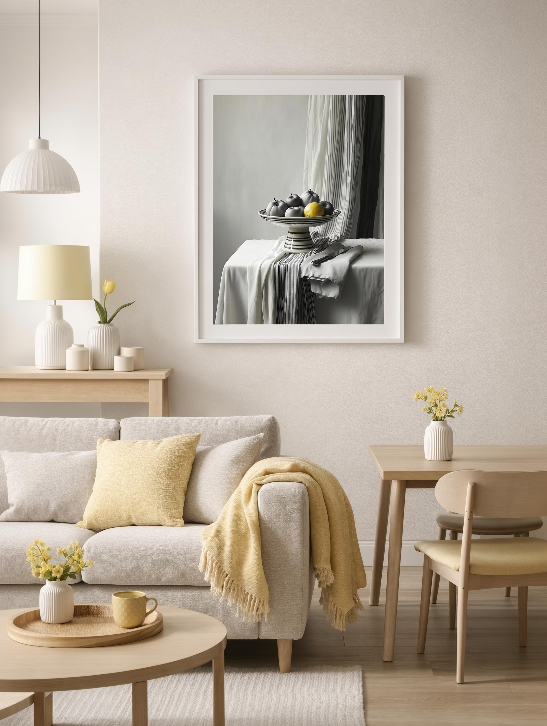 Footed OYOY Toppu Bowl Fruit Artwork Mockup