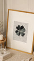 Four-Leaf Clover Leaf Art Print  Mockup