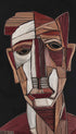 Fragmented Face Illustration Poster