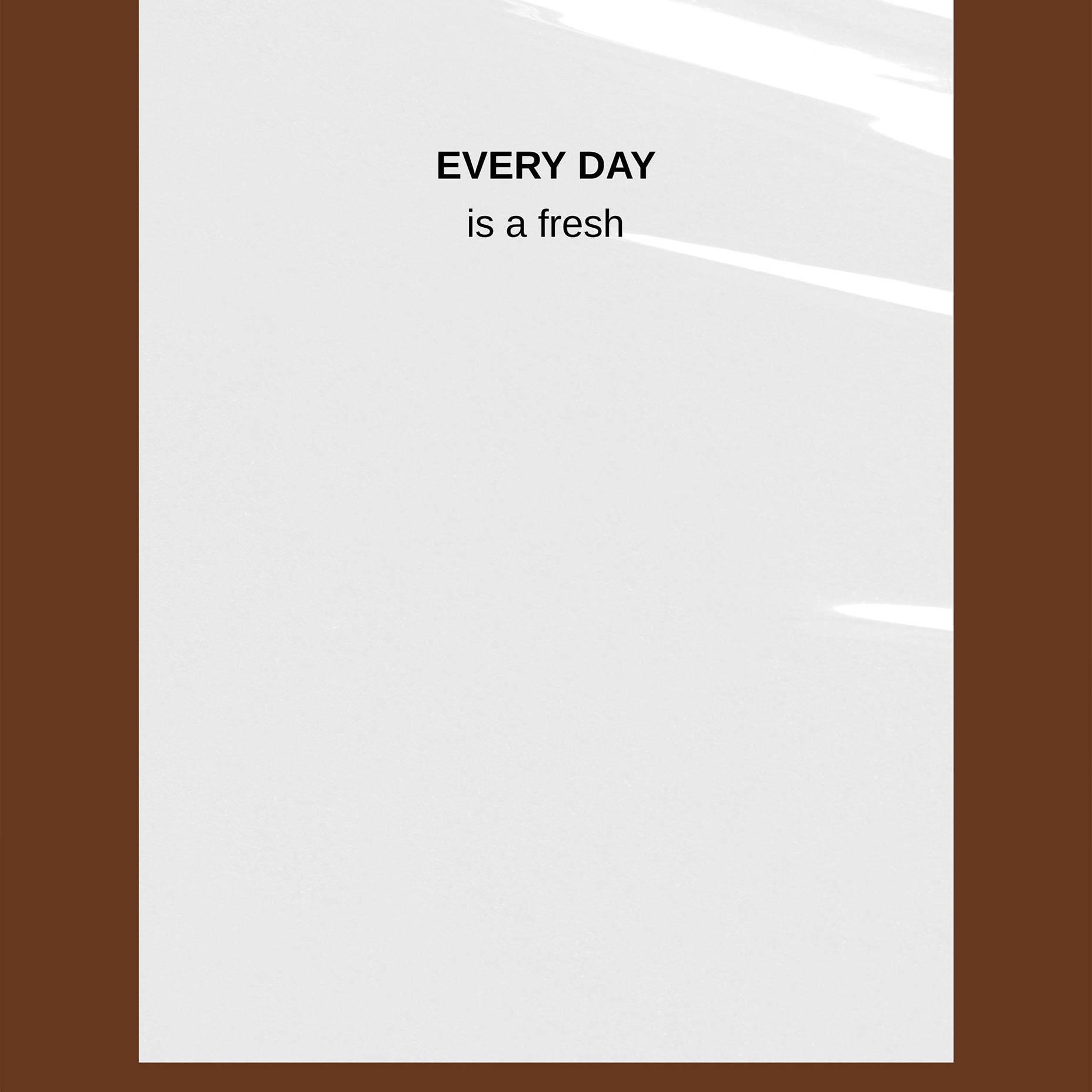 Fresh Start Minimalist Motivational Poster