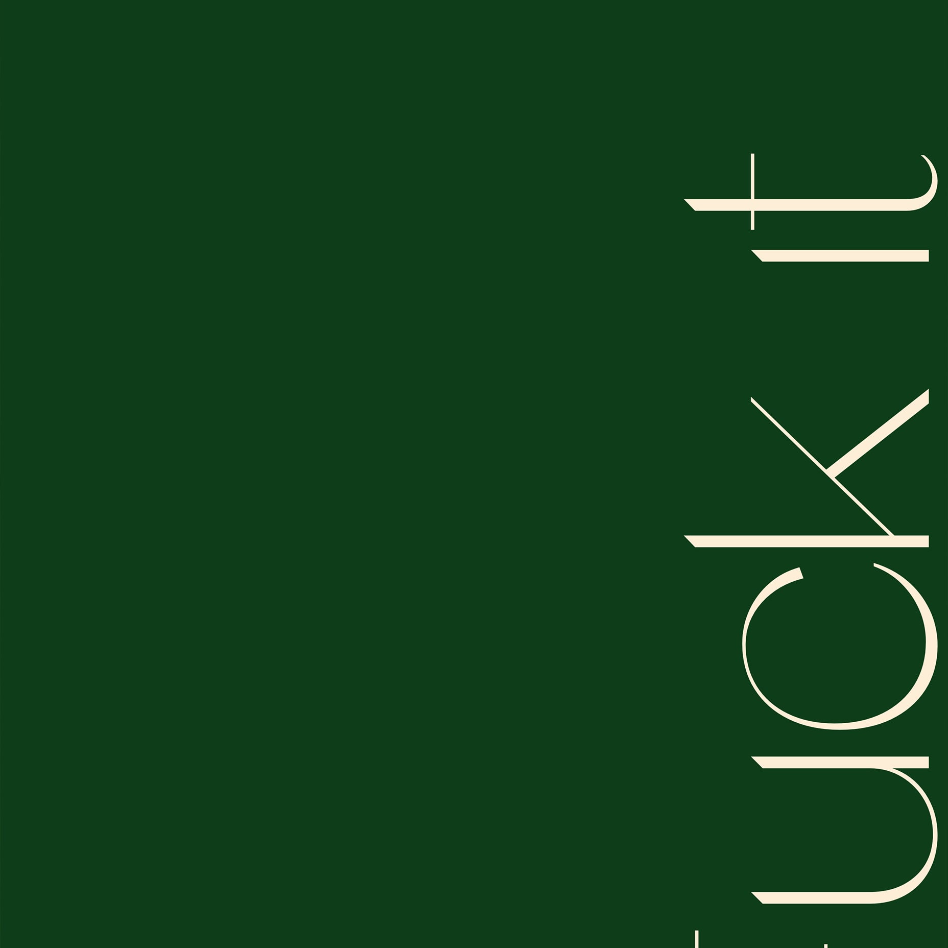 Fuck It Typography Poster