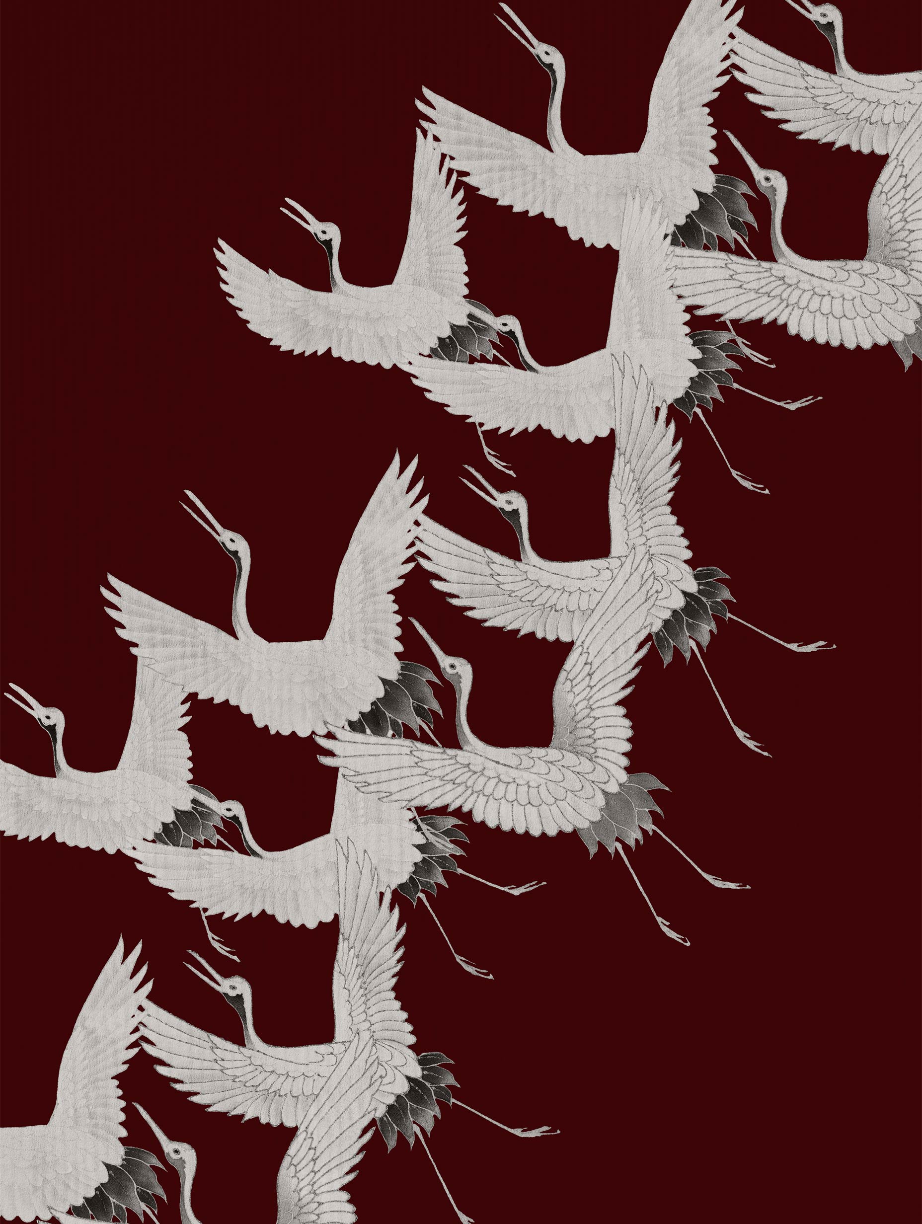 Furisode with a Myriad of Flying Cranes