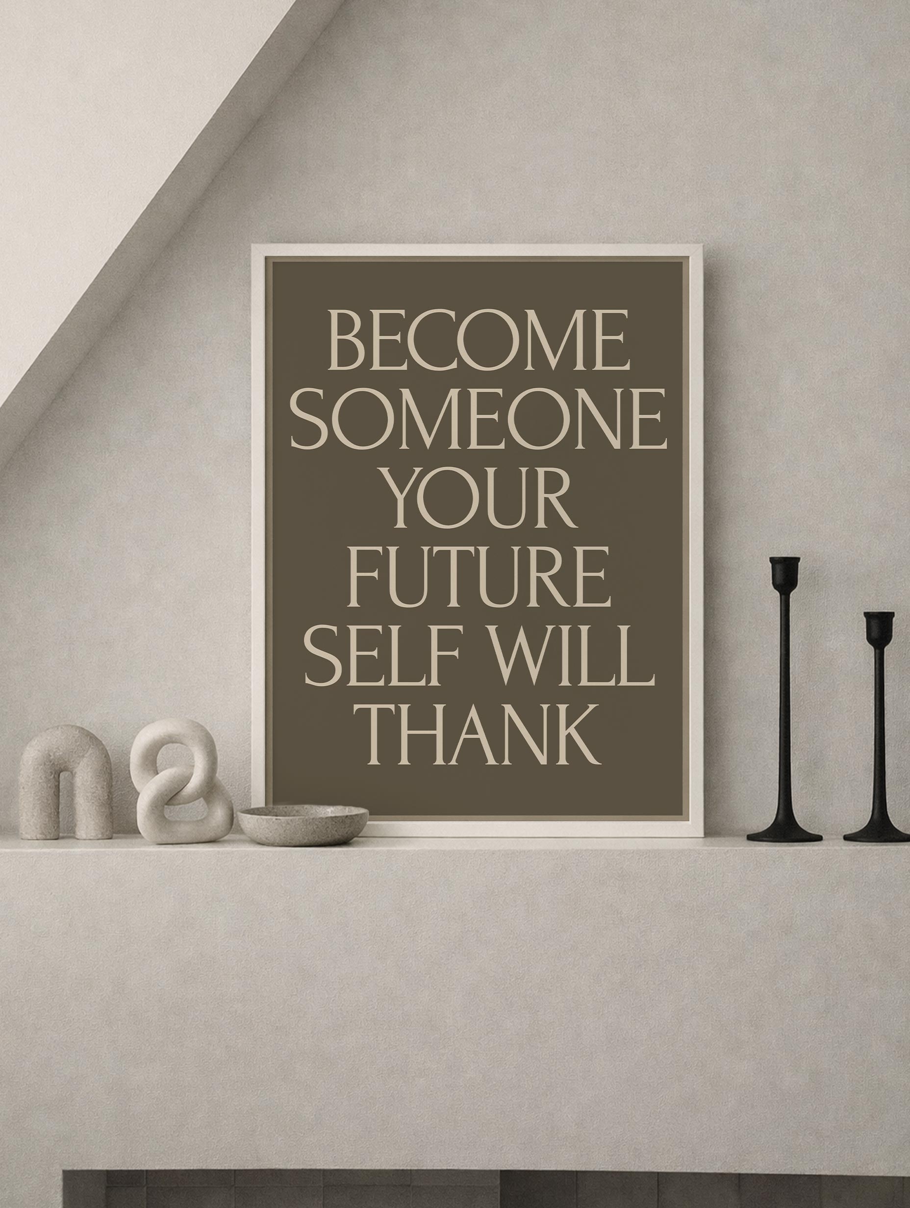 Future Gratitude Motivational Poster Mockup