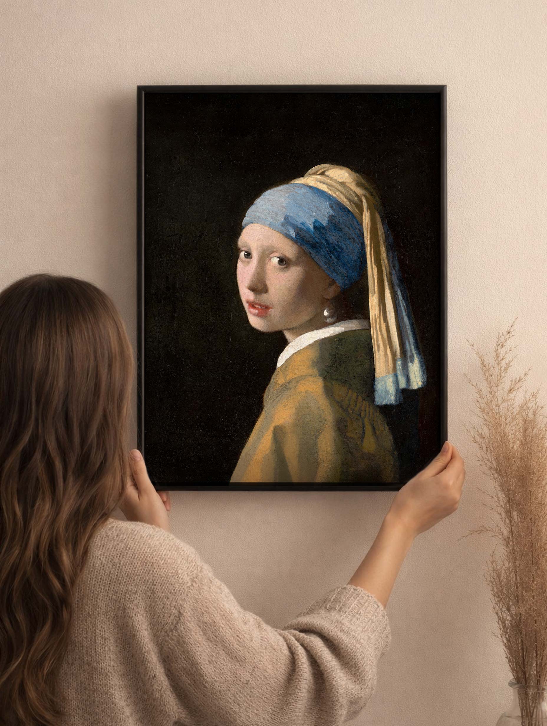 Girl with a Pearl Earring Johannes Vermeer Art Print Mockup