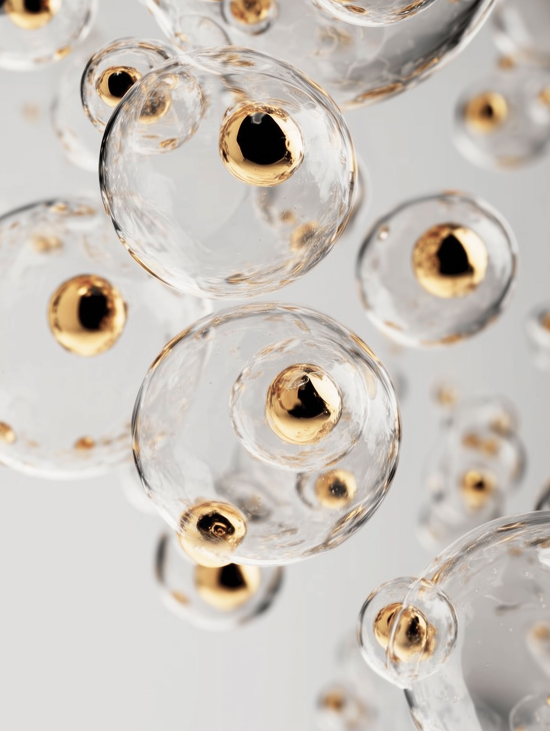 Gold Bubble Pattern Abstract Poster