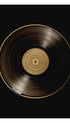 Gold Vinyl Record Retro Wall Art