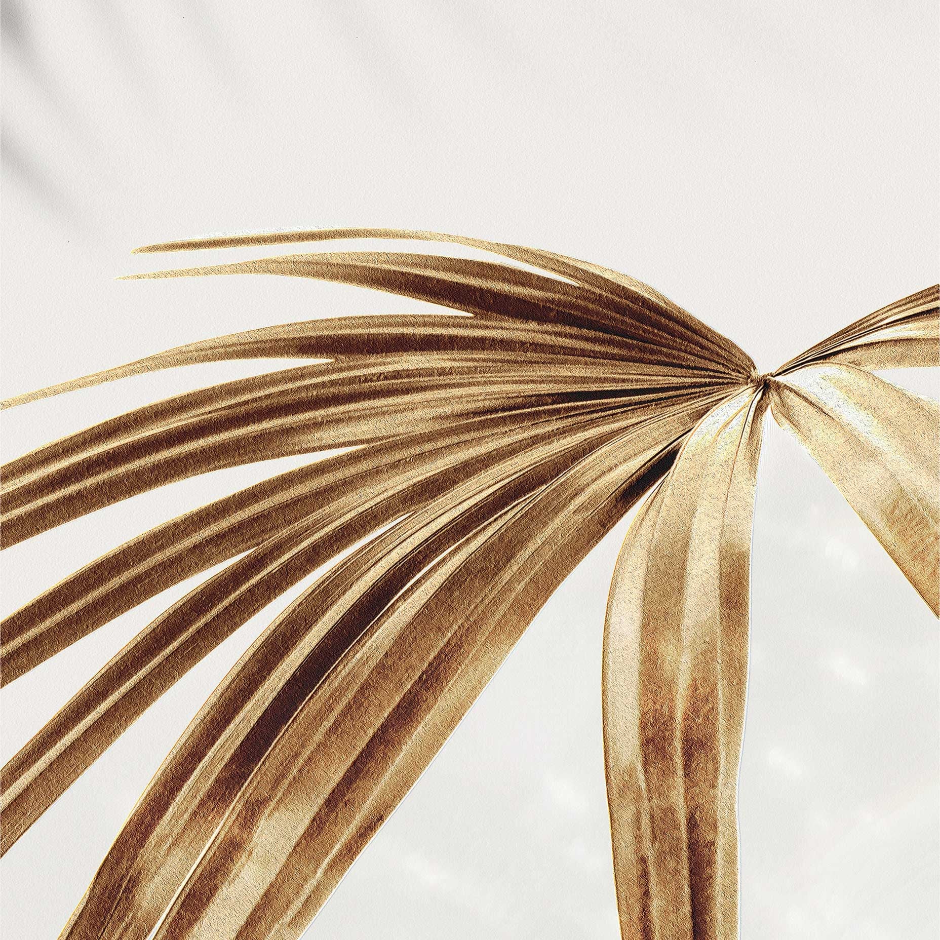Golden Palm Leaf Botanical Poster