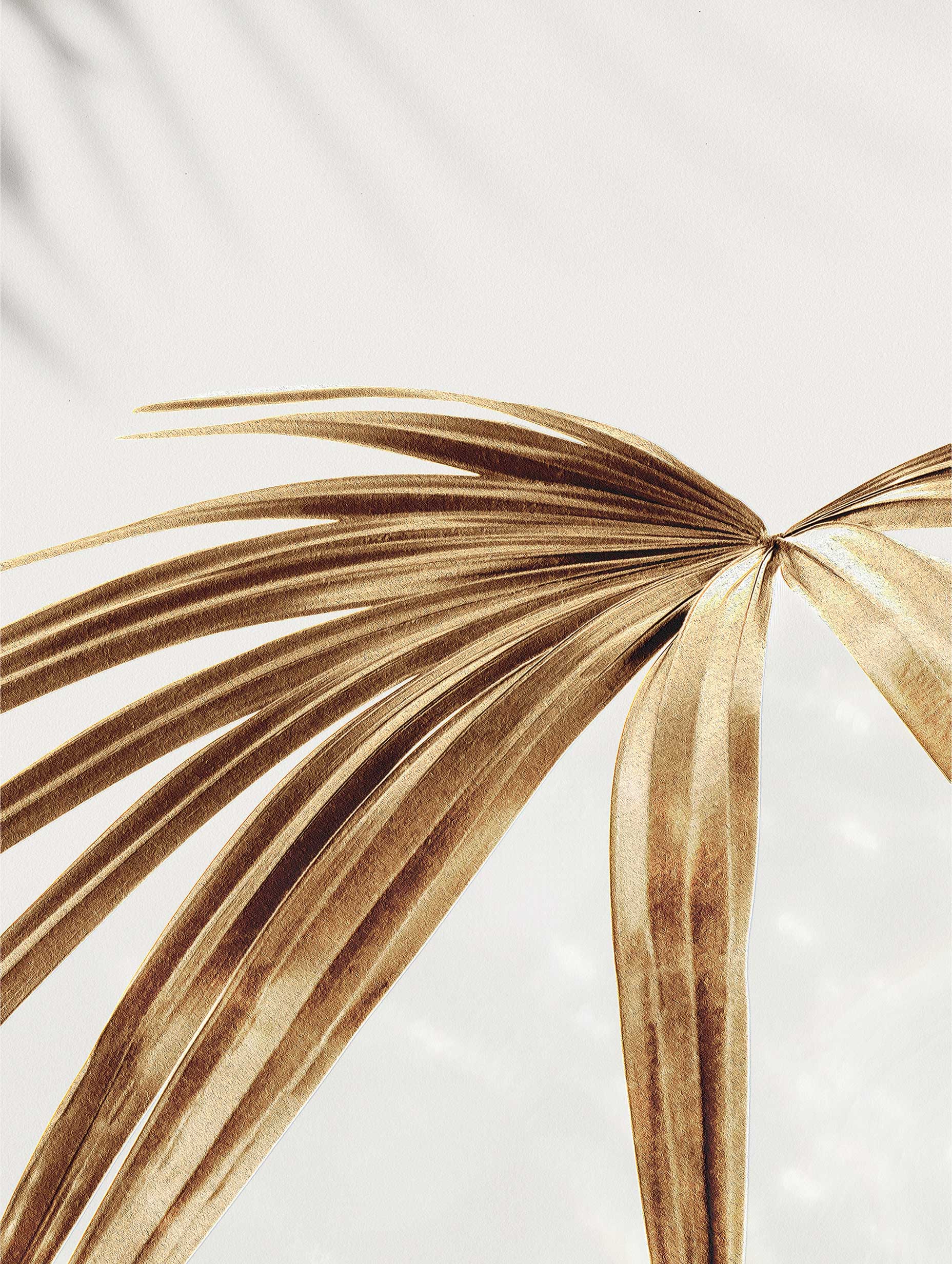 Golden Palm Leaf Botanical Poster