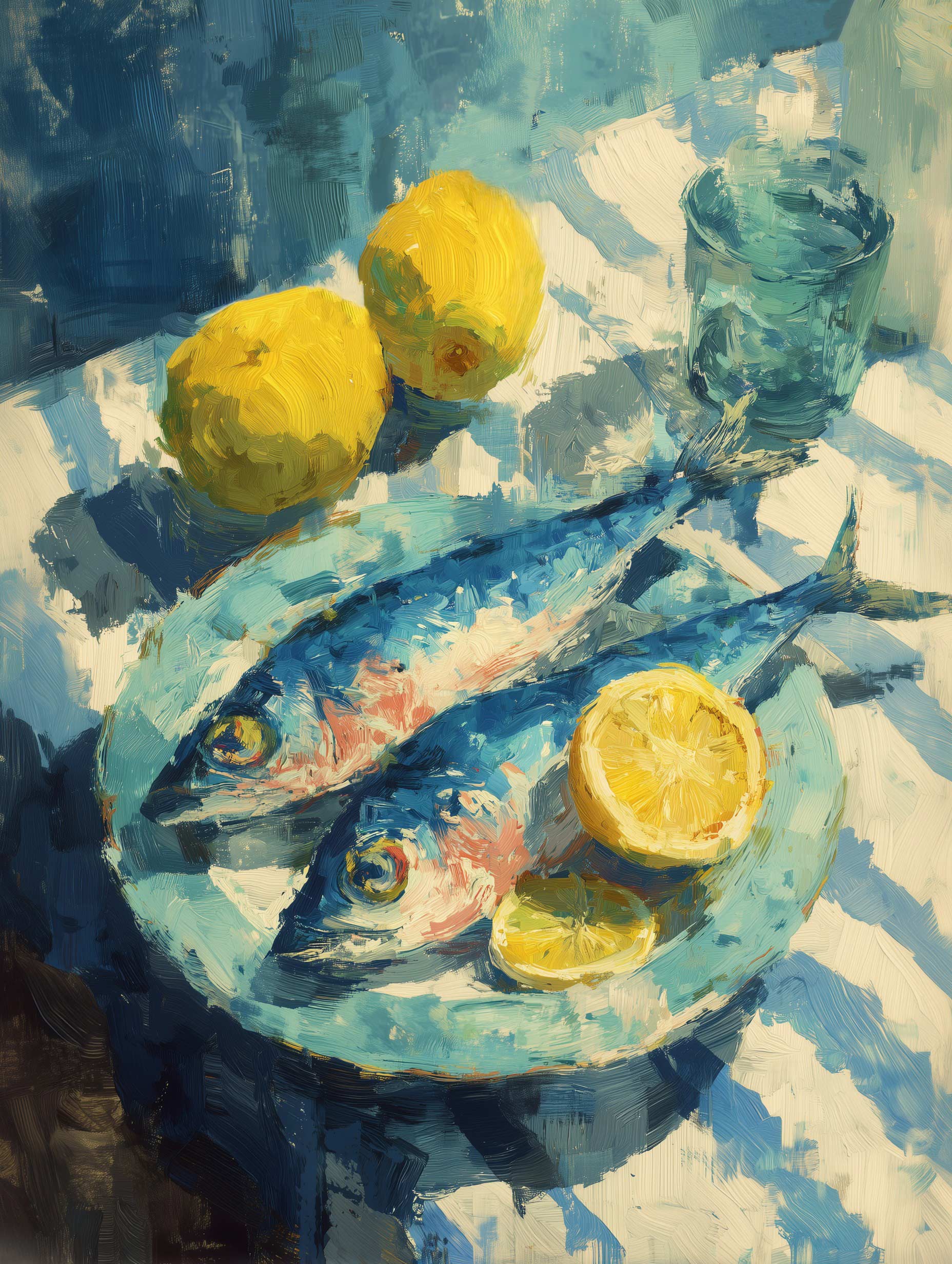 Gouache Painting Kitchen Artwork