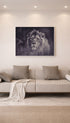 Grayscale Photography of Lion Animal Poster Mockup