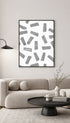Grey Rectangle Pattern Poster Mockup
