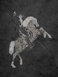Hacienda Horse and Rider neon sign in Las Vegas Animal Art Print