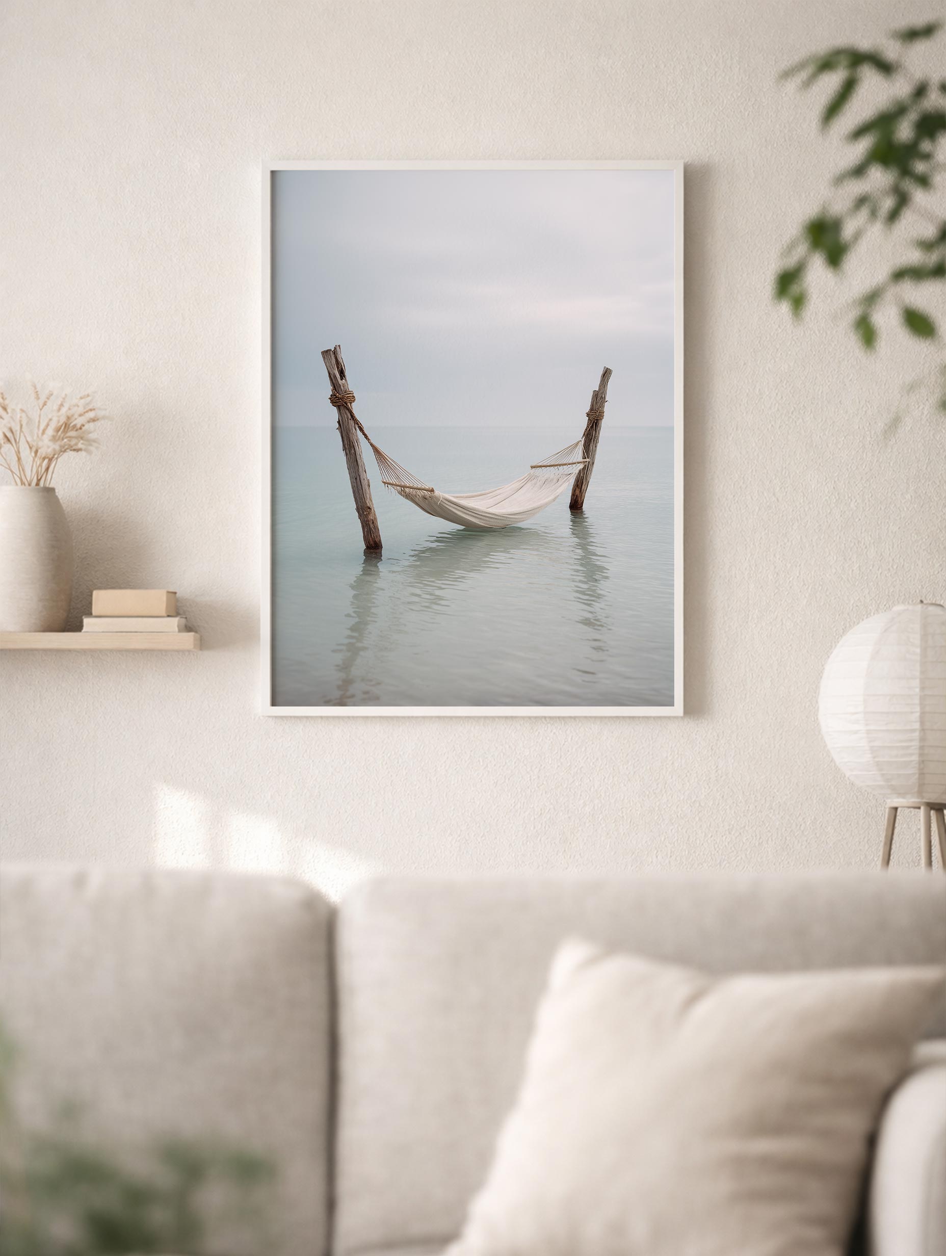 Hammock on Sea Ocean Wall Art Mockup
