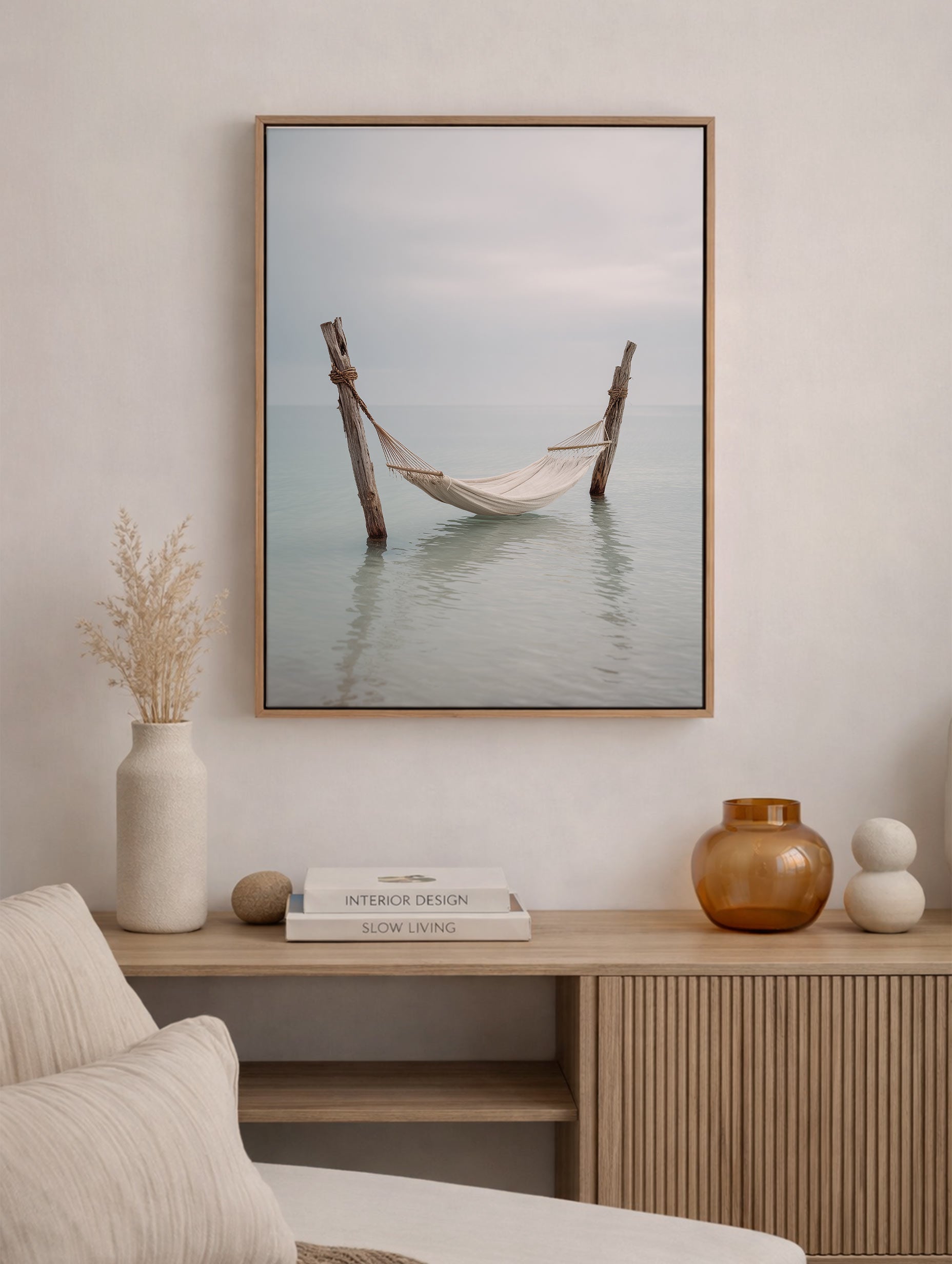 Hammock on Sea Ocean Wall Art Mockup