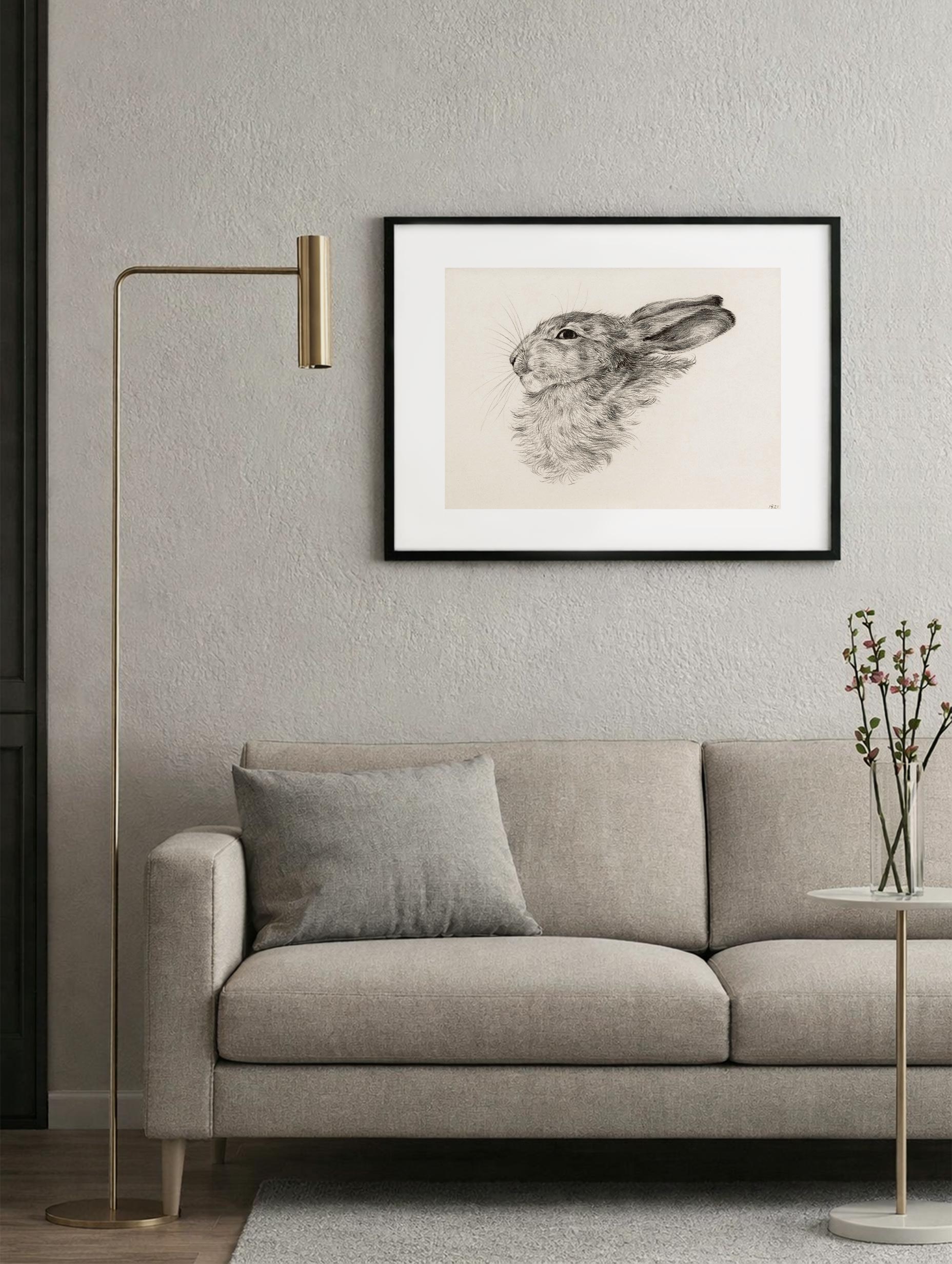 Head of a rabbit Jean Bernard Art Print Mockup