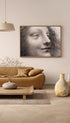 The Head of the Virgin in Three-Quarter View Facing Right Leonardo Da Vinci Art Print Mockup