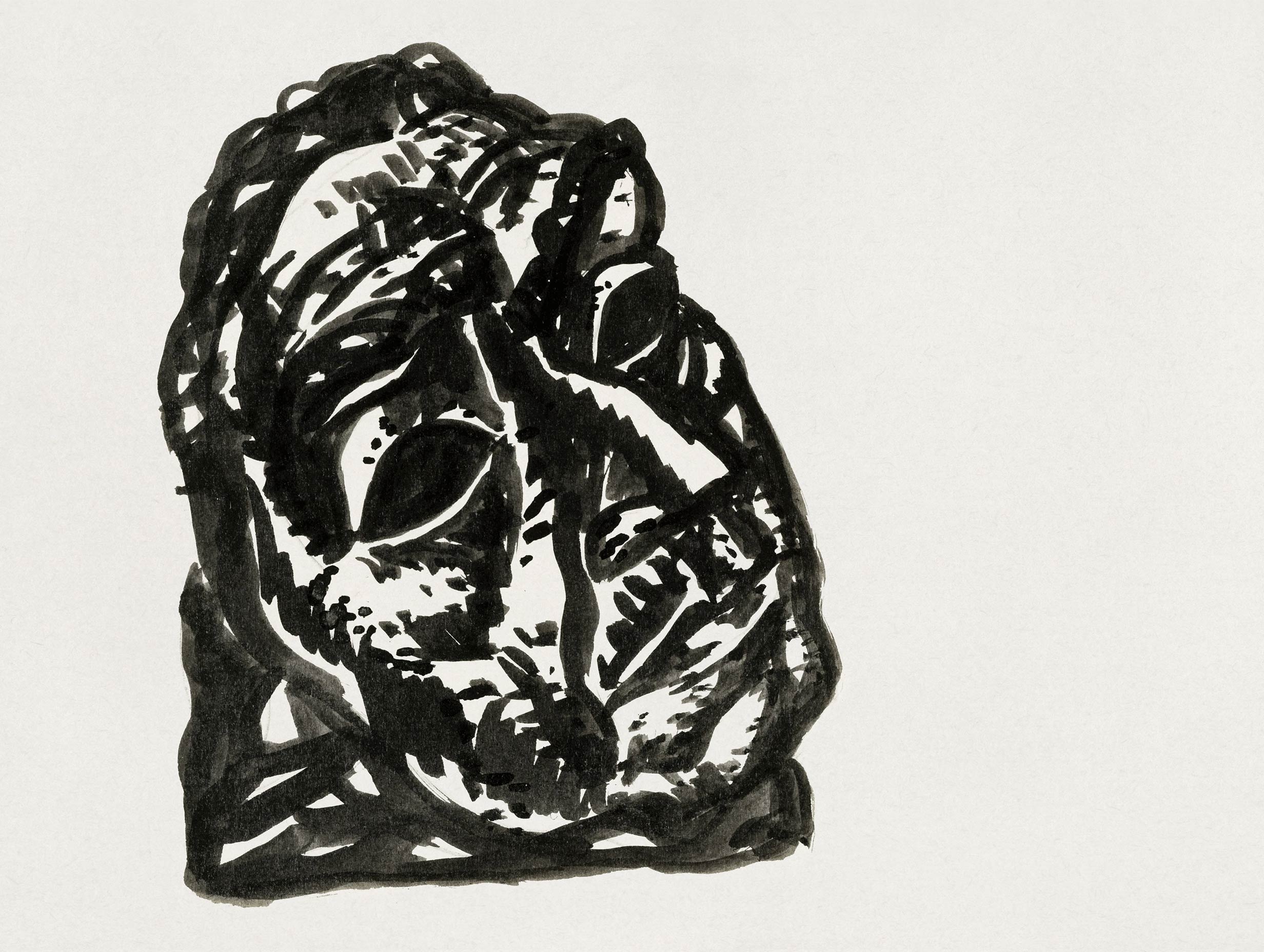 Head of a Man Looking Upwards to the Right Leo Gestel Art Print