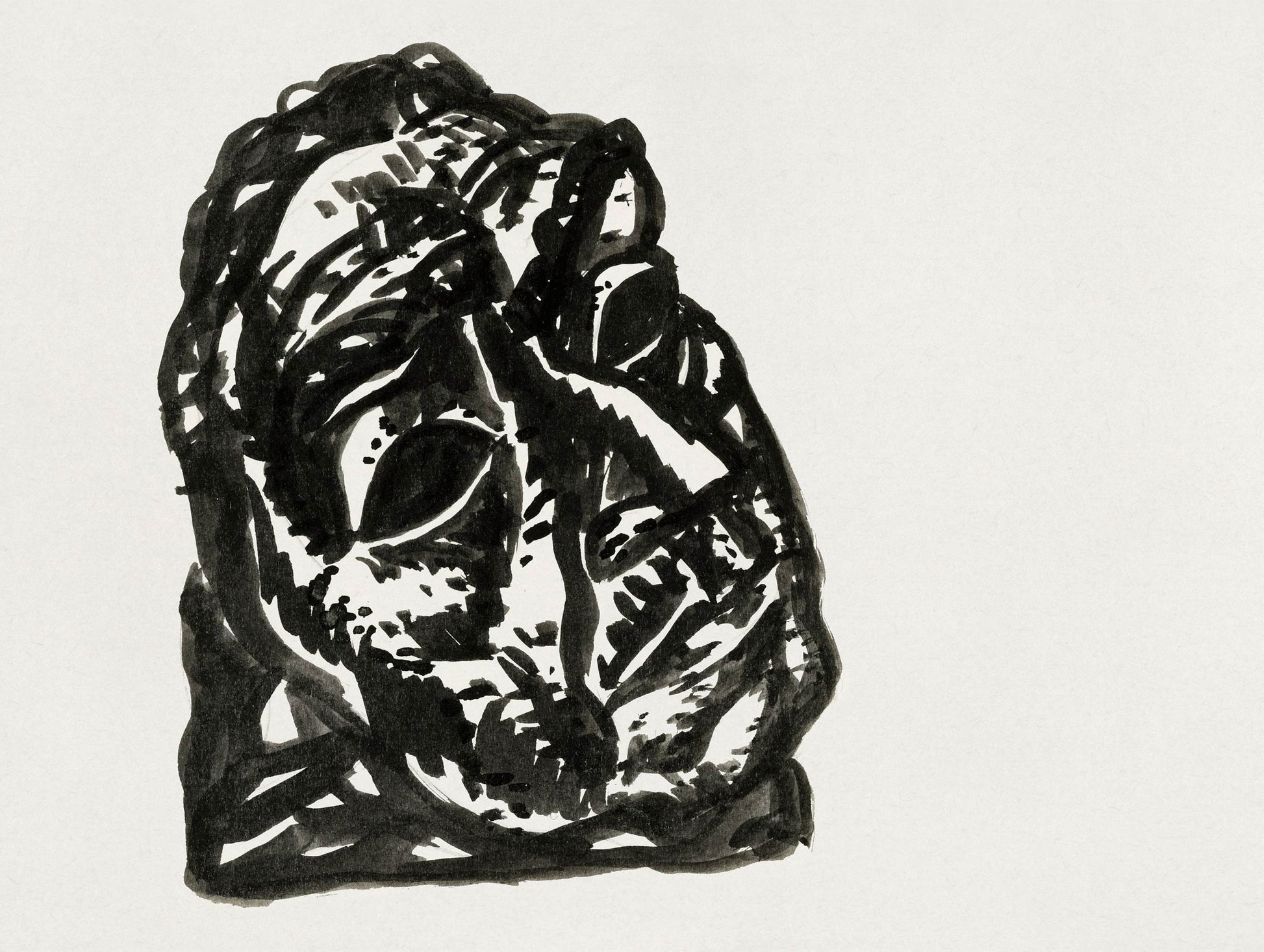 Head of a Man Looking Upwards to the Right Leo Gestel Art Print