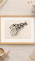 Head of a rabbit Jean Bernard Art Print Mockup