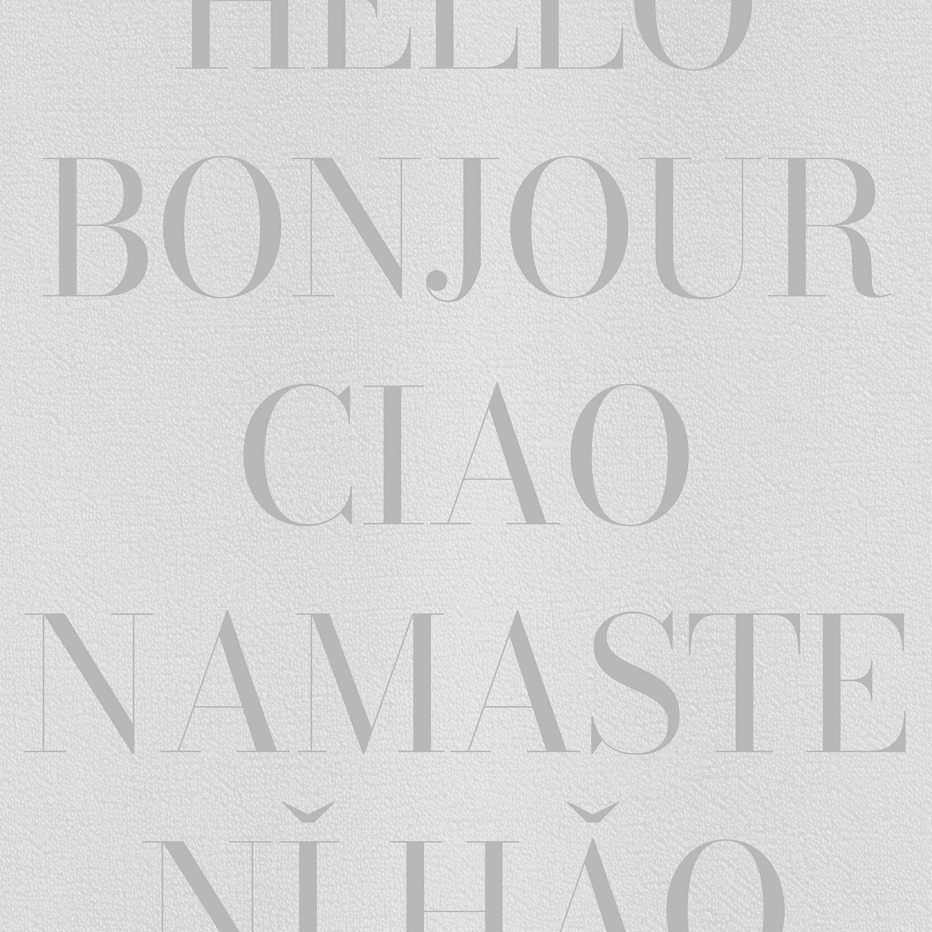 Hello Bonjour Ciao Namaste Ni Håo Typography Poster