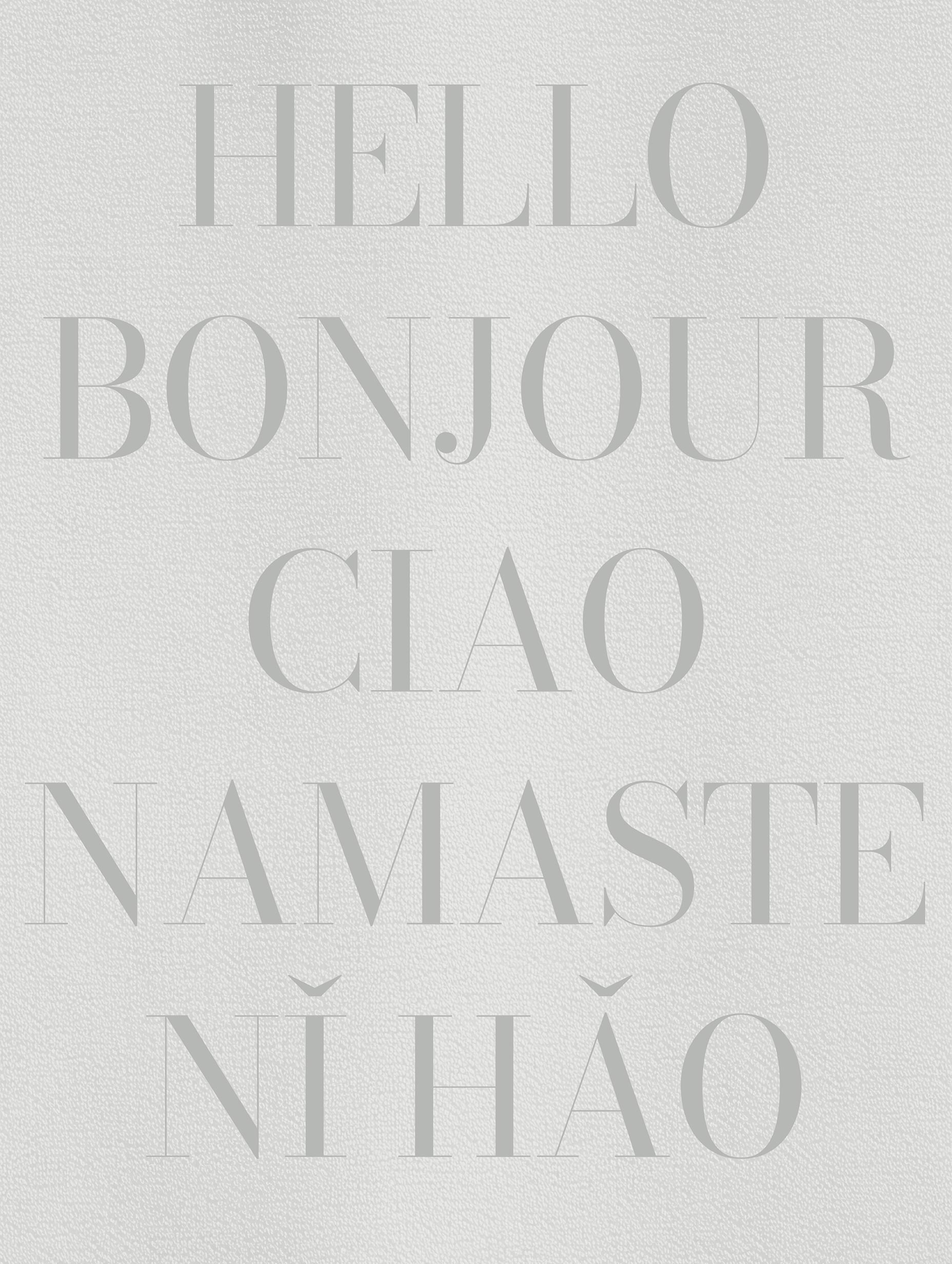 Hello Bonjour Ciao Namaste Ni Håo Typography Poster